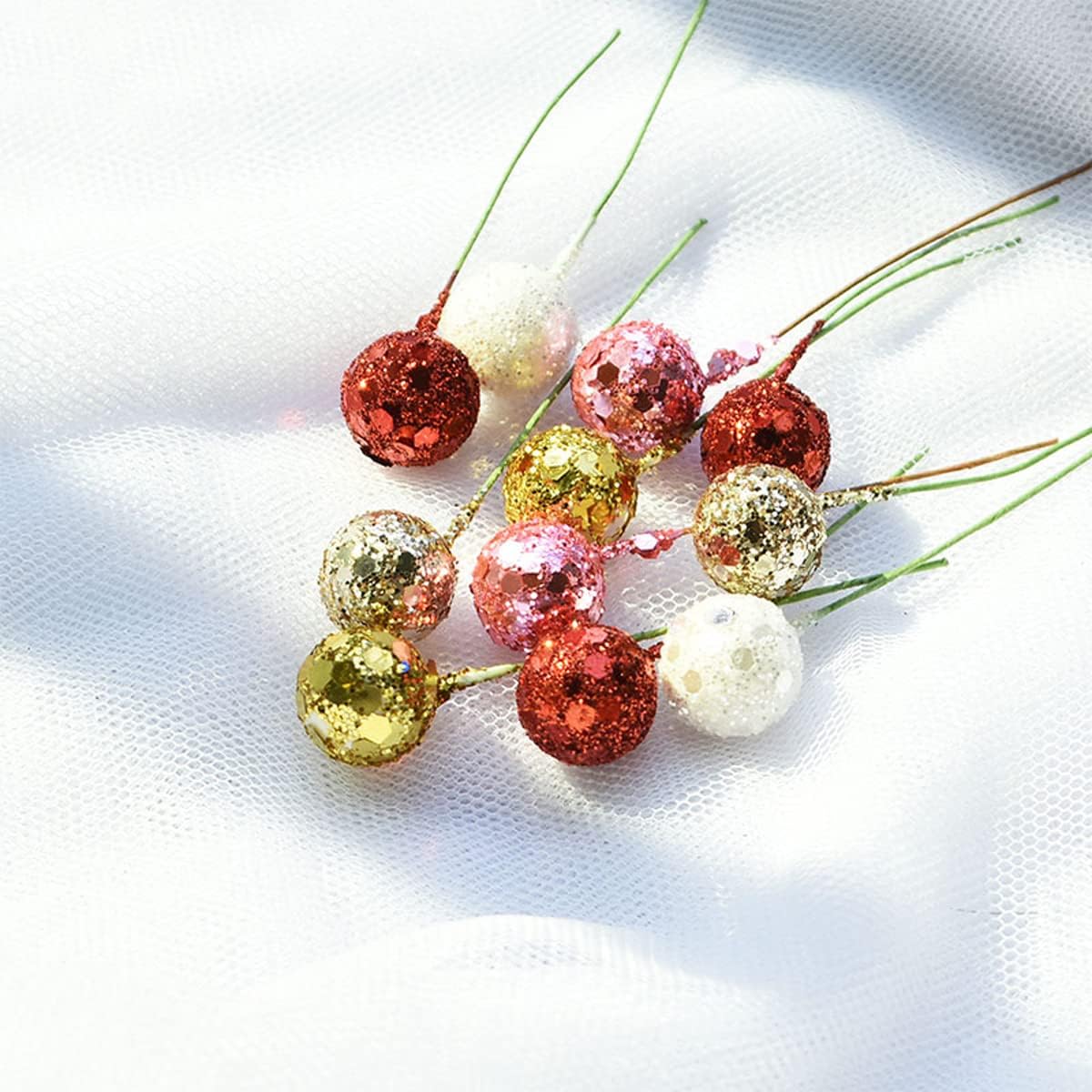 12mm Frosted Artificial Berries 100pcs for Home Decor