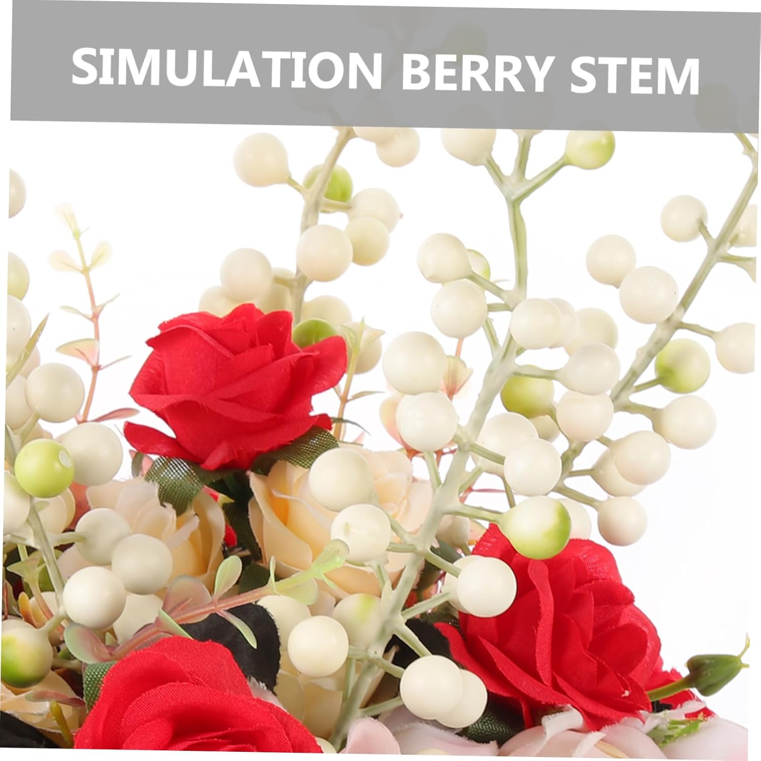 PRETYZOOM 15PCS Lifelike Blue Berry Stems Artificial Christmas Decor