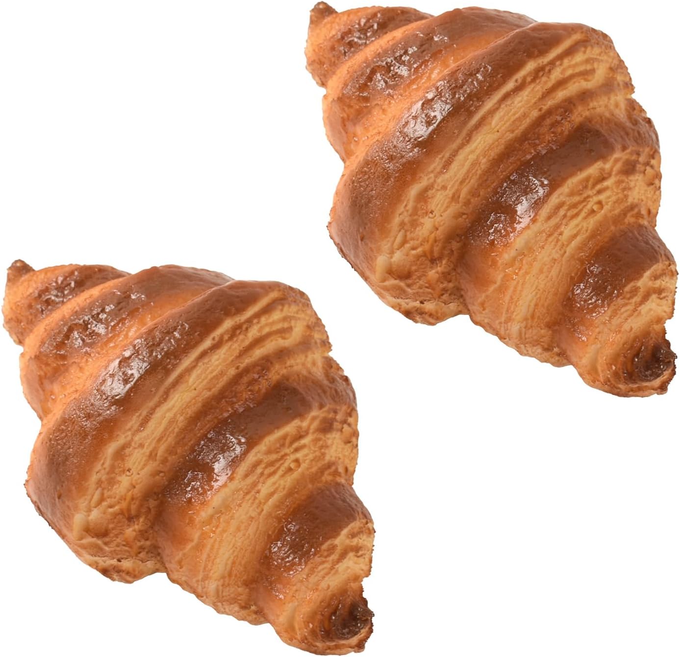 Artificial Croissants 2 Pcs Realistic Bakery Display Props