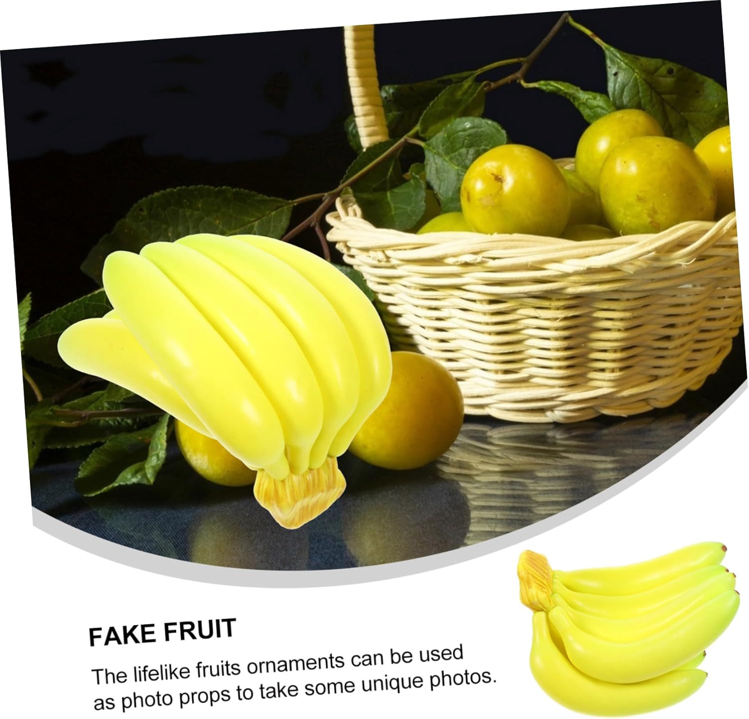 Cabilock Lifelike Banana Cluster Artificial Fruit Decor