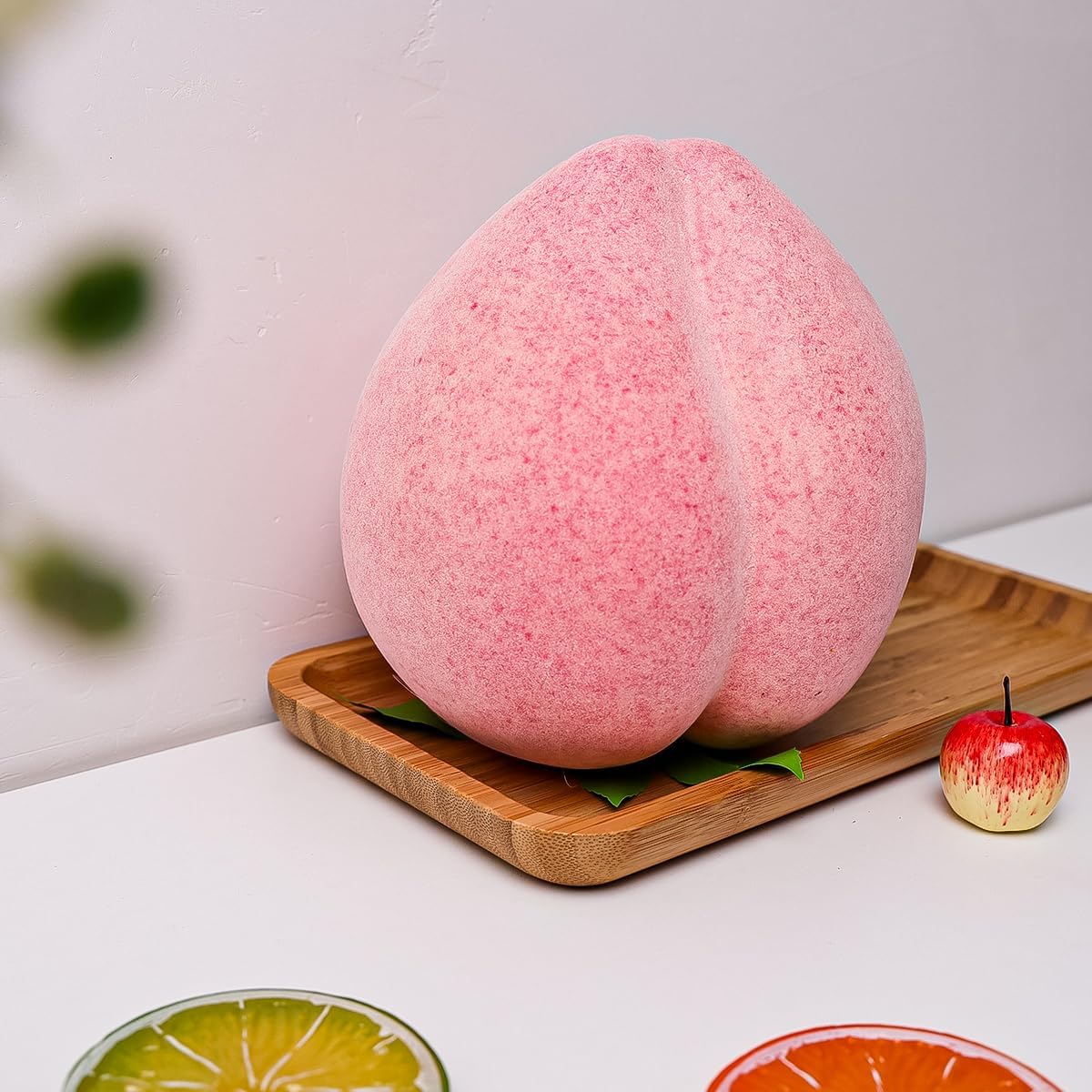 Folmywy 7 Inch Realistic Artificial Peach Decoration
