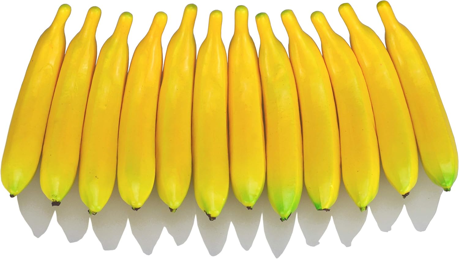 JEDFORE Artificial Yellow Bananas 12pc Lifelike Decoration