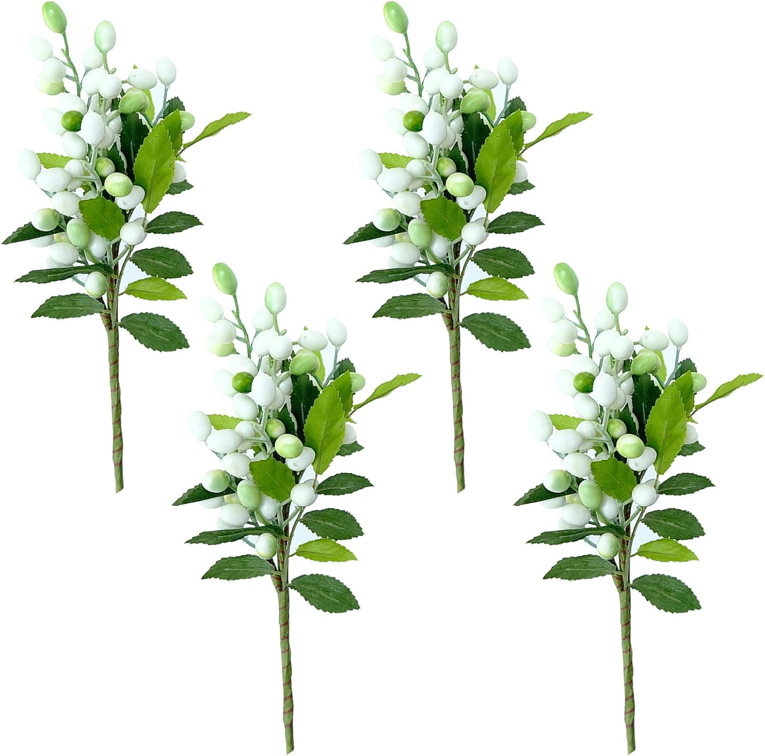Fofetbfo 4Pcs Artificial Berry Stems for Christmas Decor