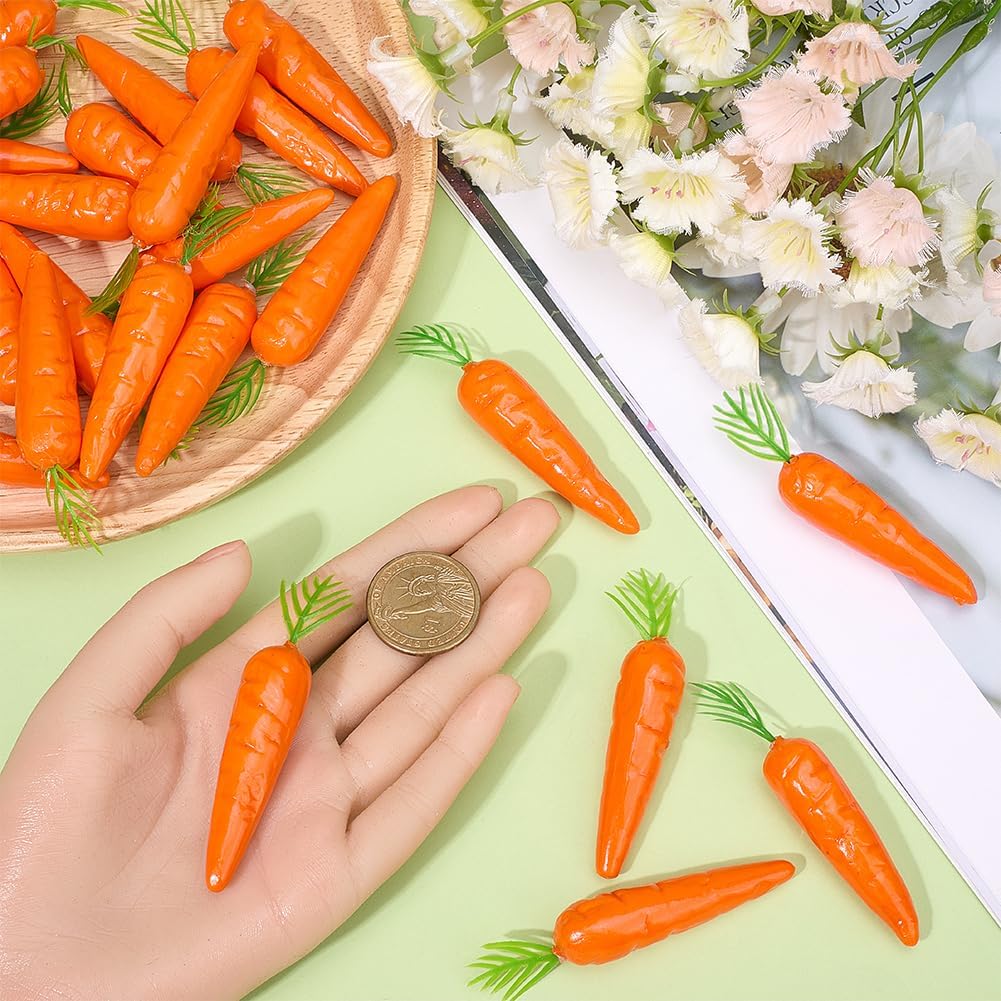 GORGECRAFT 30Pcs Artificial Mini Carrots Decorative Decorations