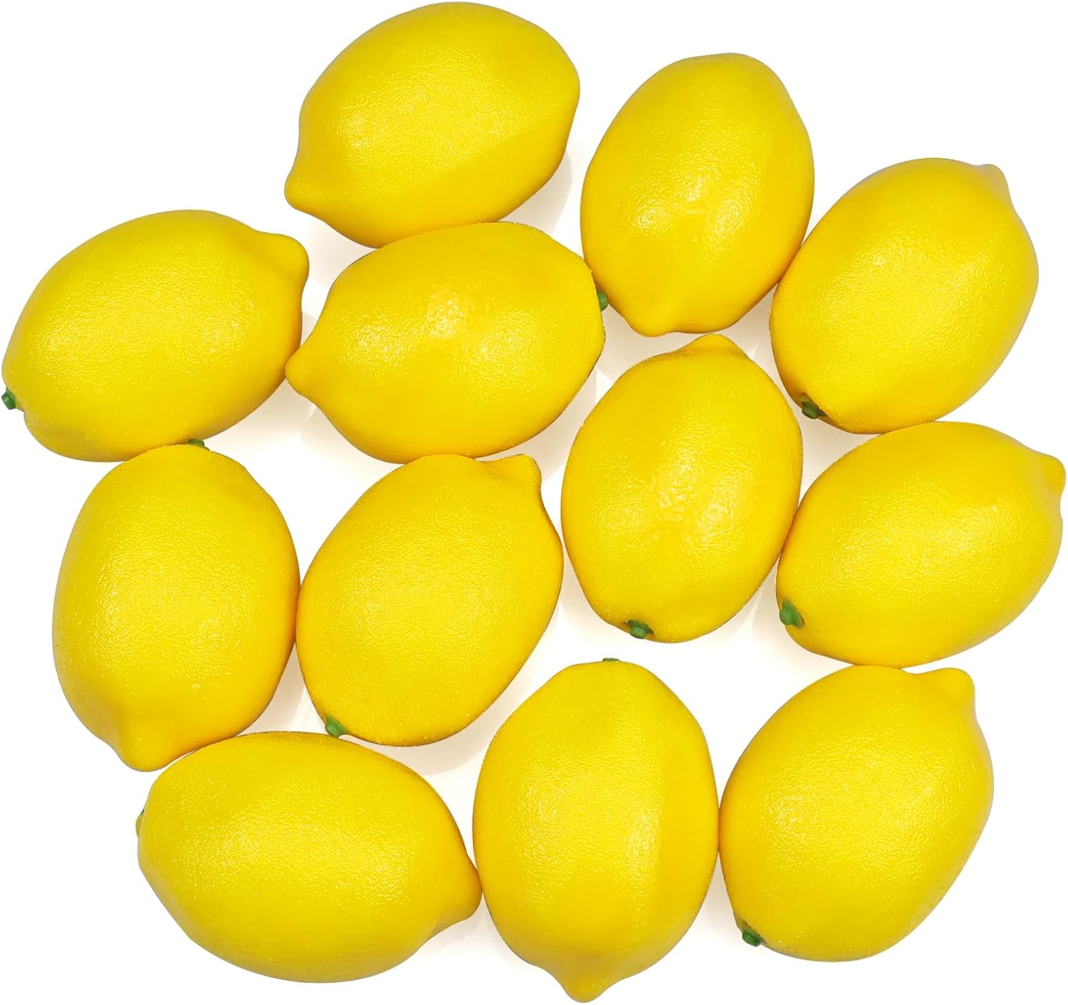 12 Pcs Fake Yellow Lemons Artificial Fruit Decor