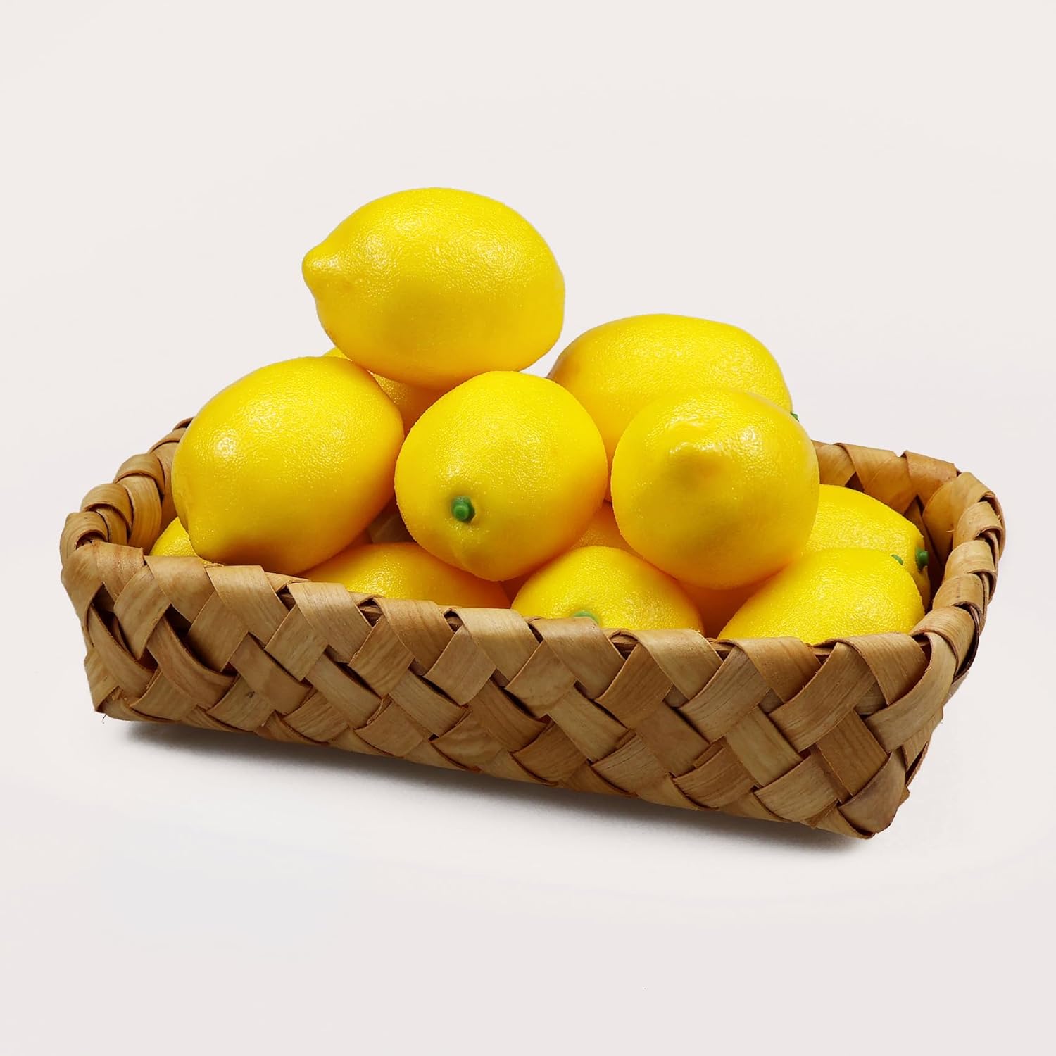 12 Pcs Fake Yellow Lemons Artificial Fruit Decor