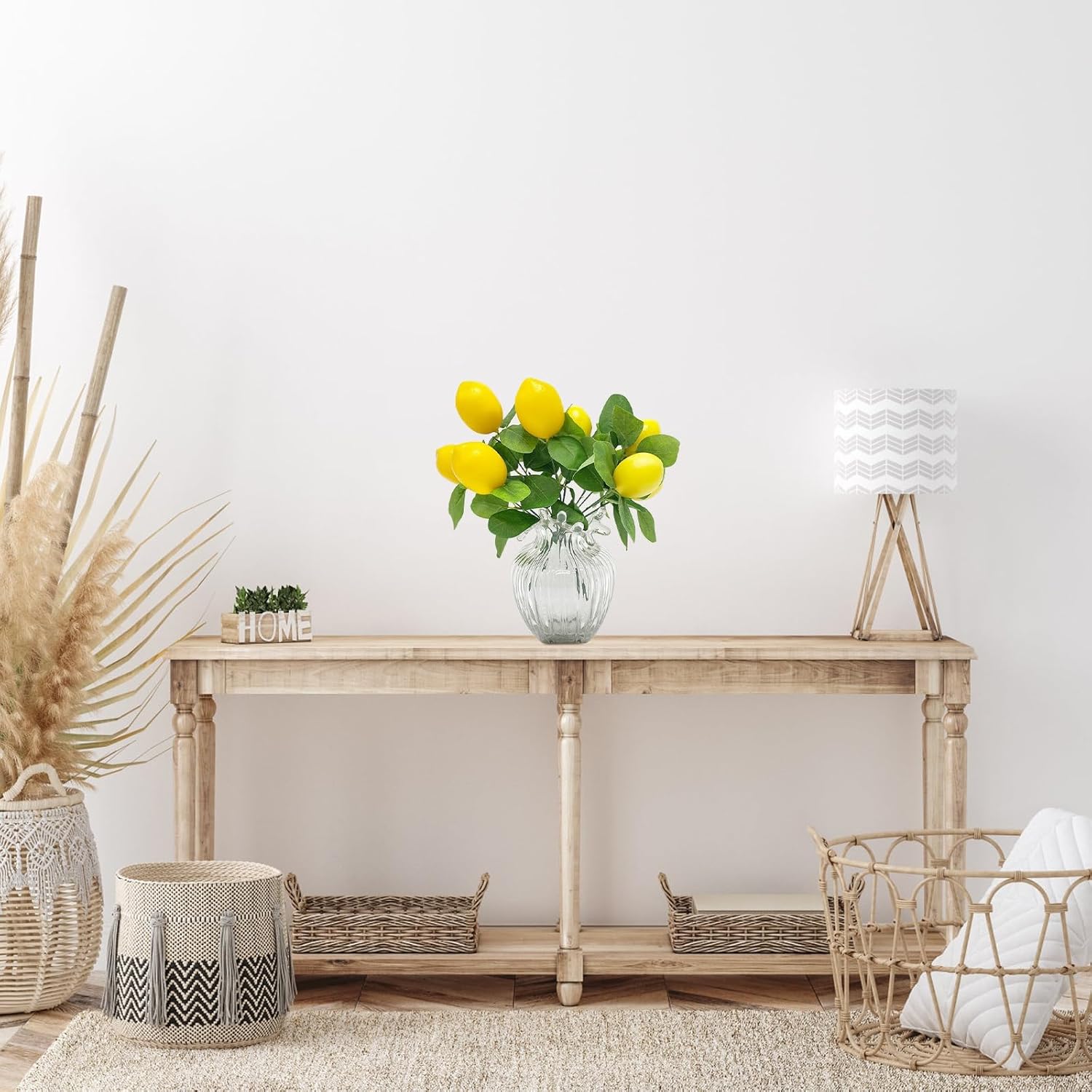 Ochine 3 Pcs Artificial Lemon Branches Decor