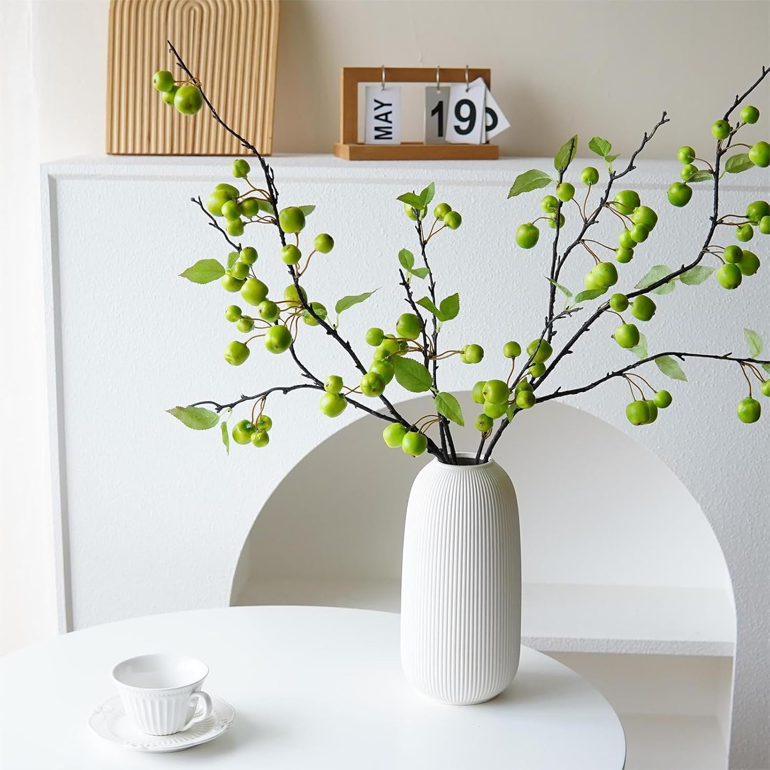 41 Inch Artificial Apples Branch Yellow