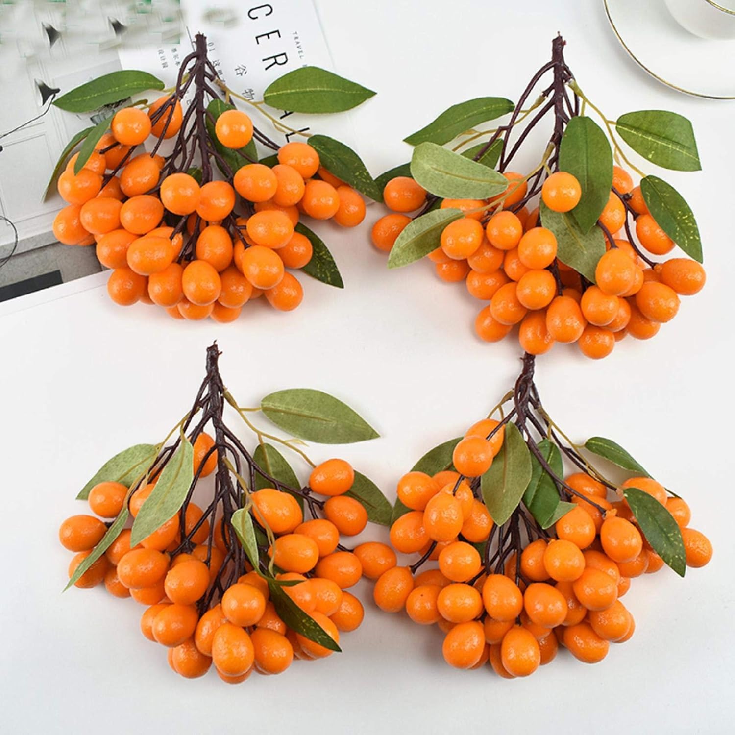 Artificial Kumquat Bunch 19cm Long for Home Decor