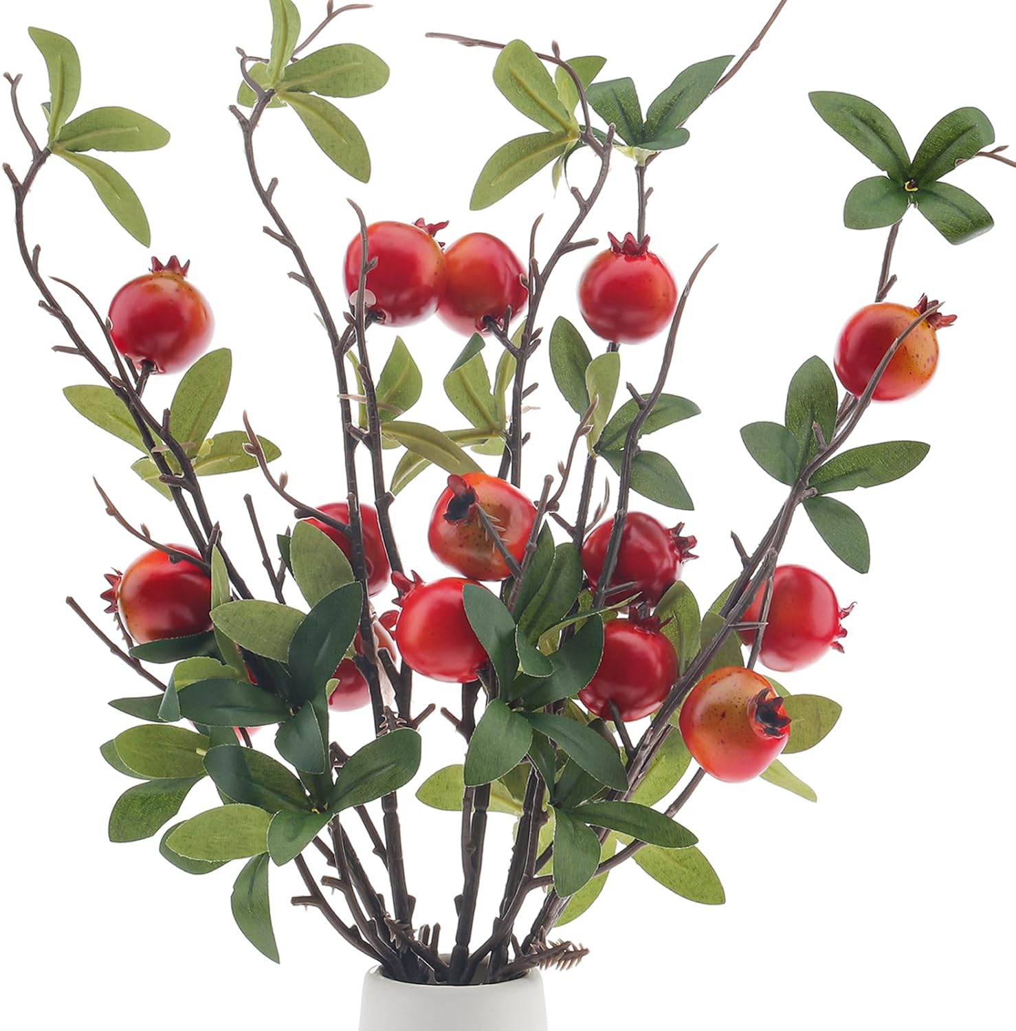 Woration 5PCS Artificial Pomegranate Branches Set