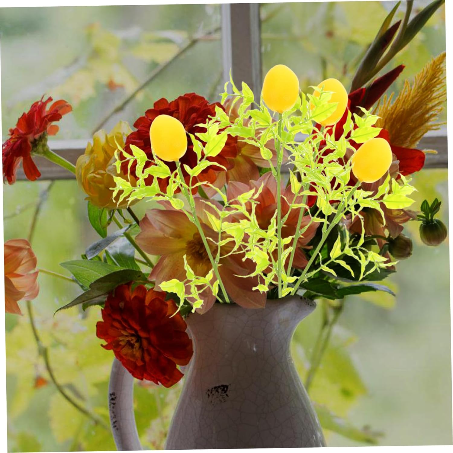 6pcs Lifelike Foam Lemon Cuttings for Home Decor