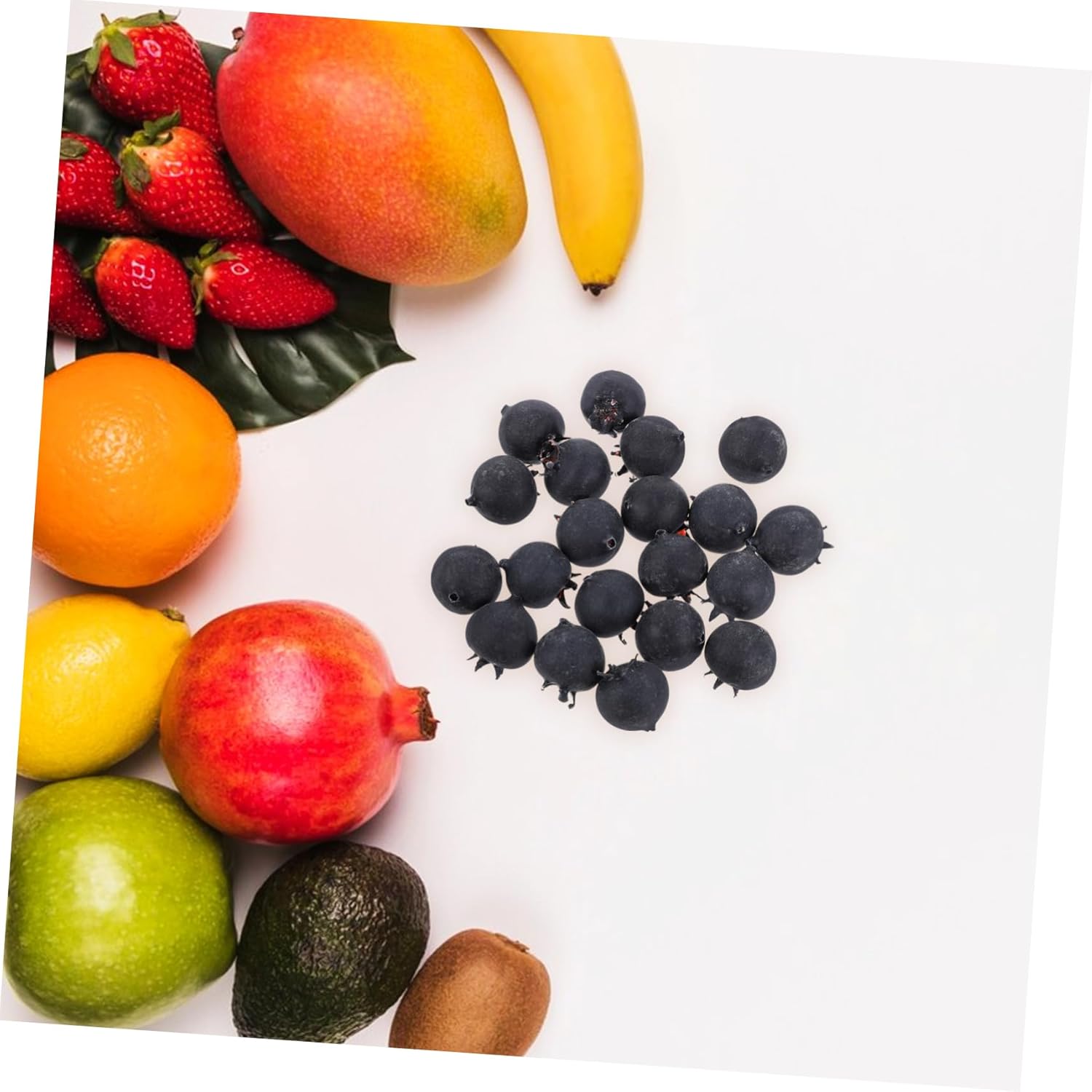 20pcs Lifelike Artificial Blueberries Decor Bunch