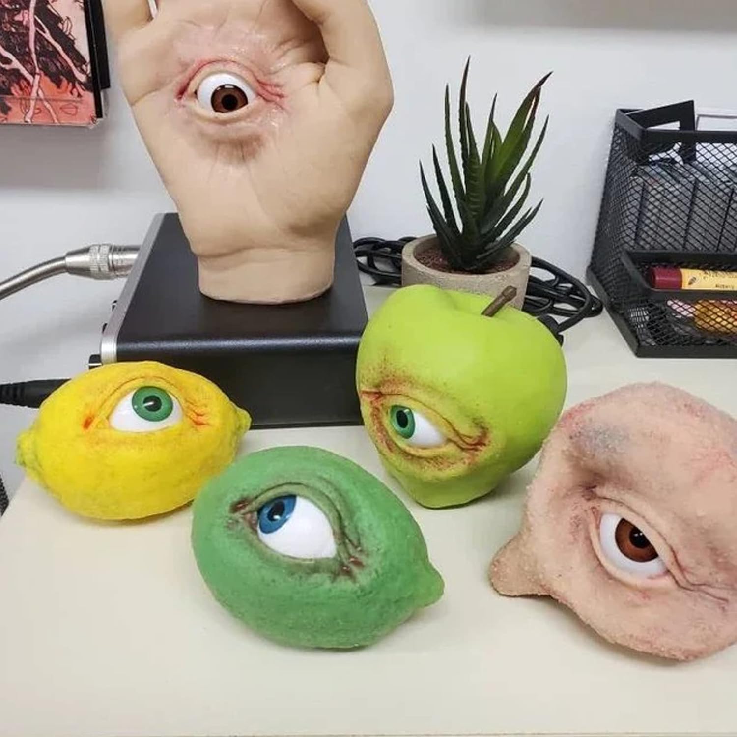 Halloween Artificial Lemon Ornament with Eye