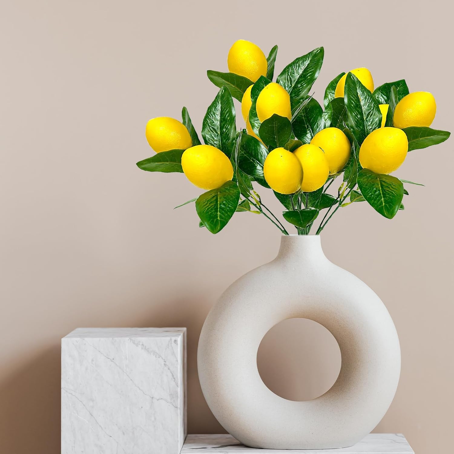 3pcs Artificial Lemon Branches for Home Decor