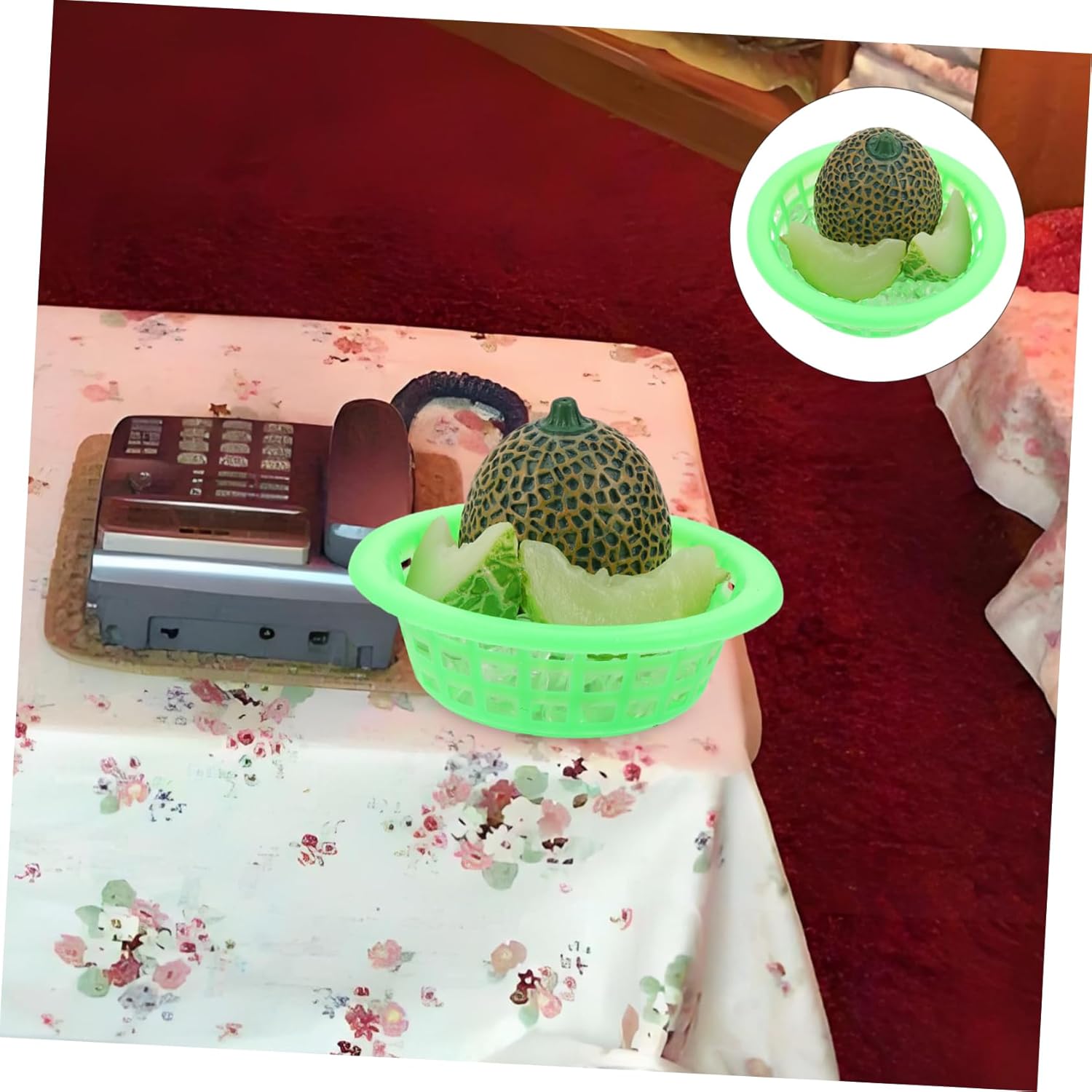 Hemoton Mini Iced Cantaloupe Decor Prop for Dollhouse Photography
