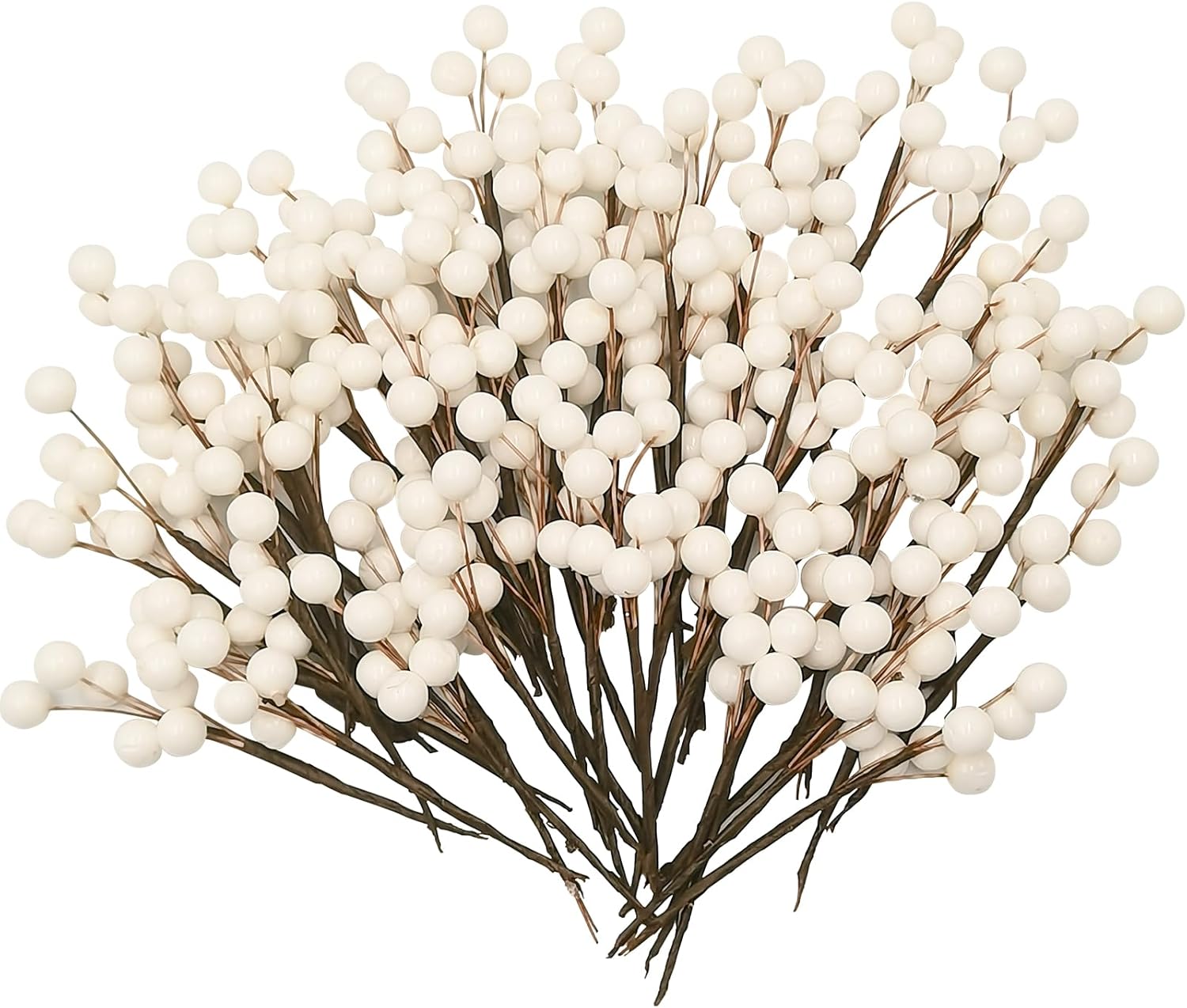 60 Artificial Holly Berries Stems for Christmas Decor