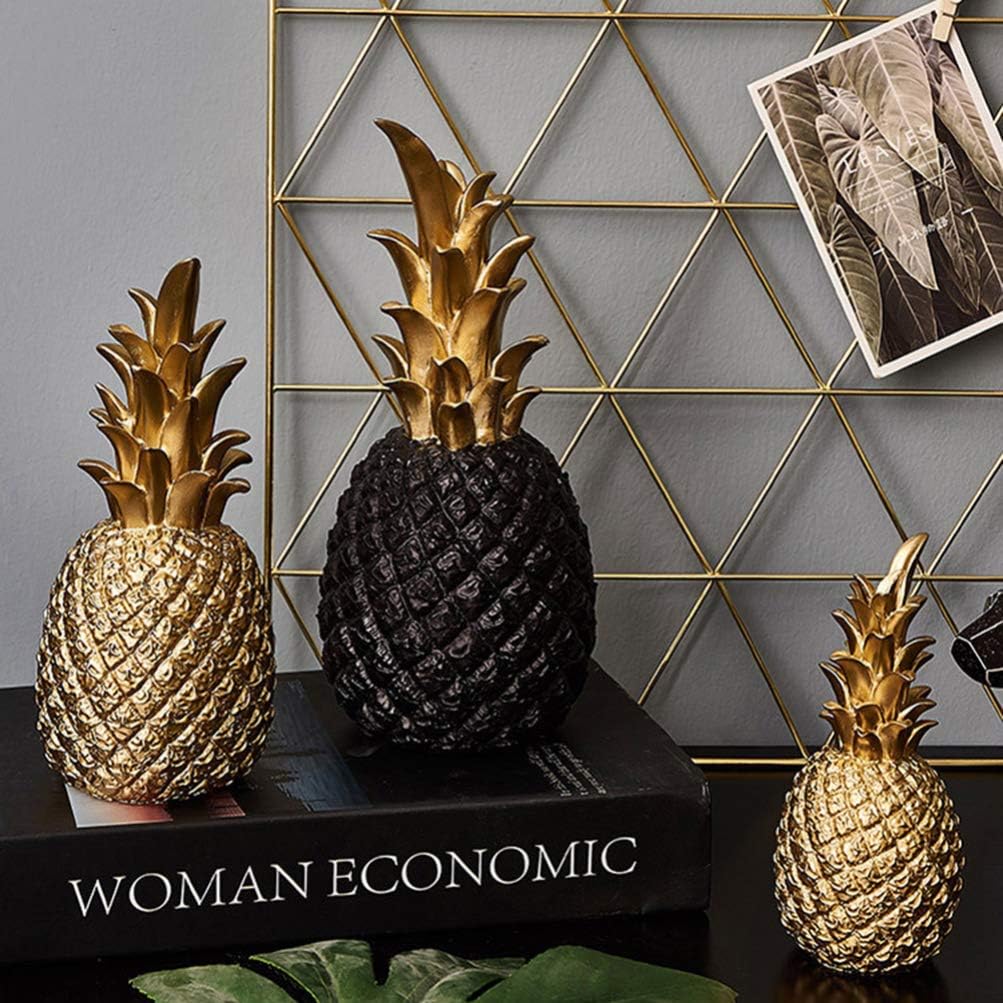 Hemoton Realistic Black Pineapple Artificial Fruit Resin Decoration