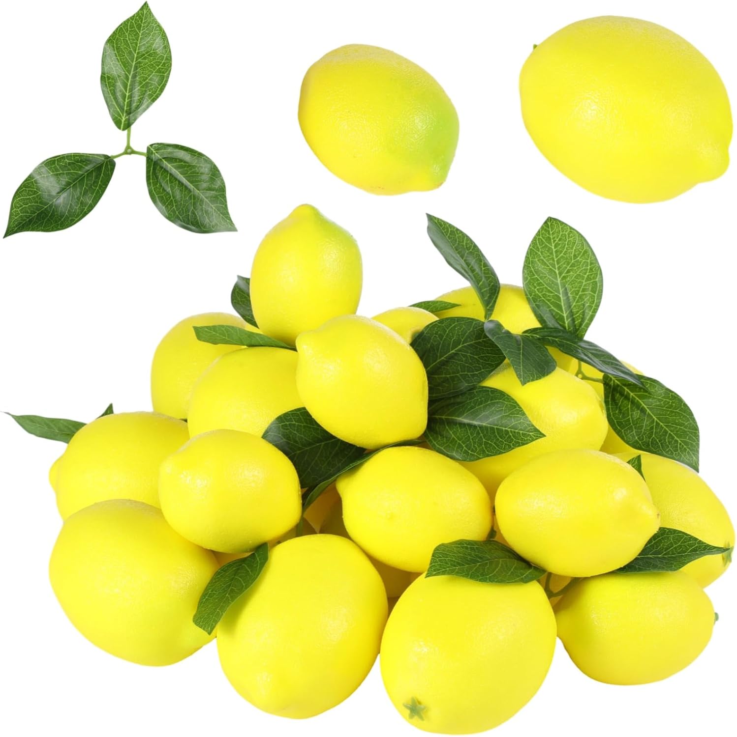 Homaisson 48 Piece Artificial Lemon Set with Leaves