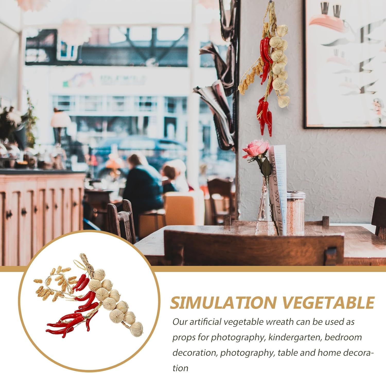 Simulation Vegetable Lanyard Artificial Garlic Pepper Peanut String Pendant