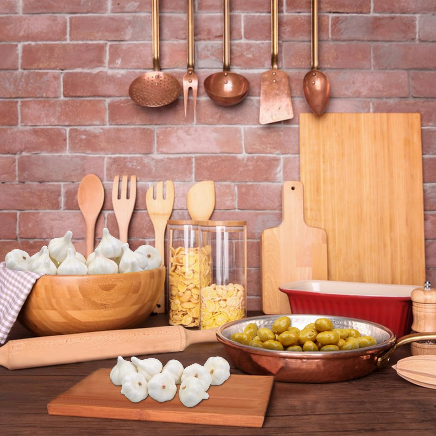 Woration 30pcs Mini Artificial Garlic Decor