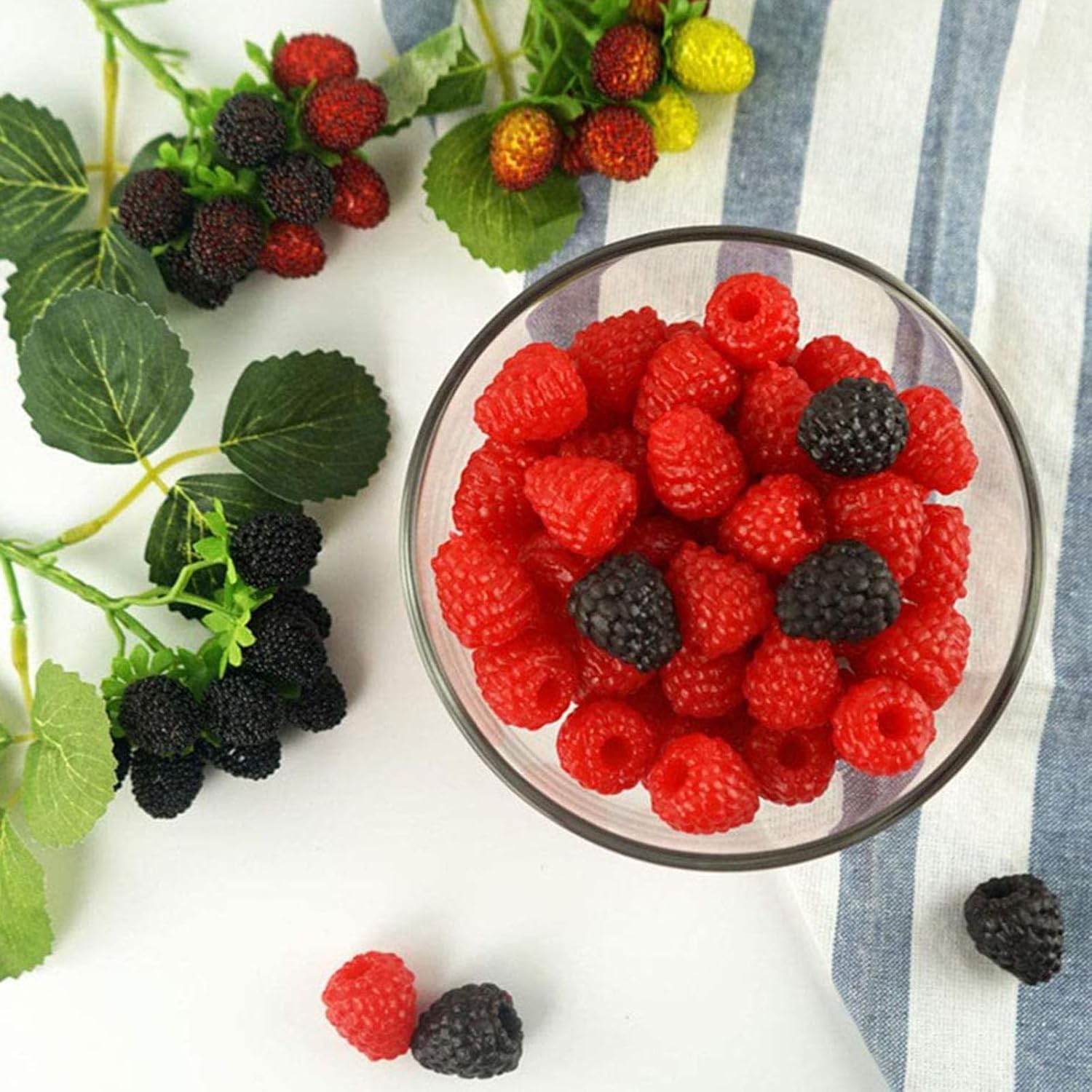 40 PCS Artificial Raspberry Photo Decor Prop
