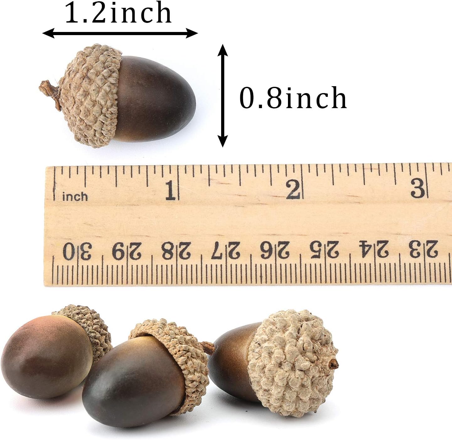 BigOtters 100 PCS Artificial Acorn Decor