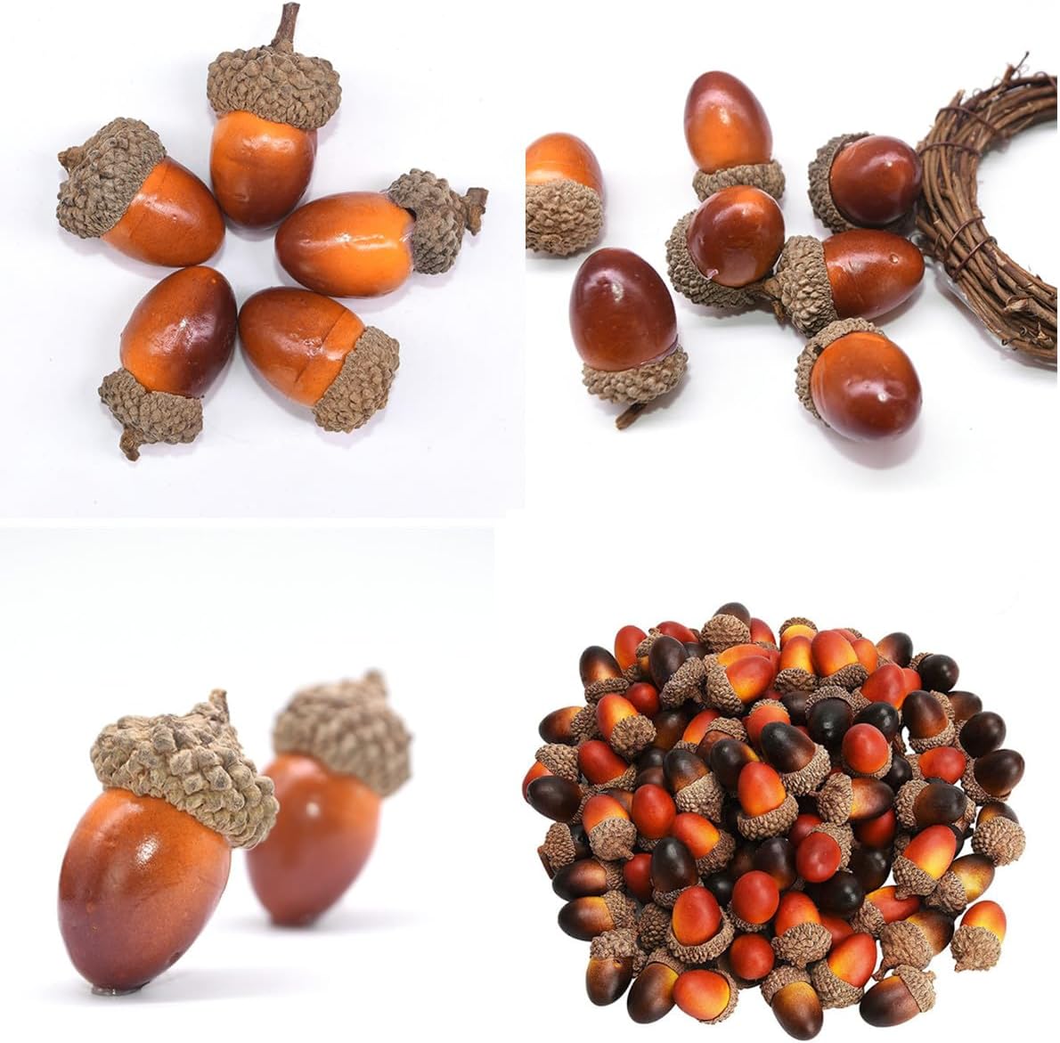 AISIBO Artificial Acorns 50PCS Decorative Fruit