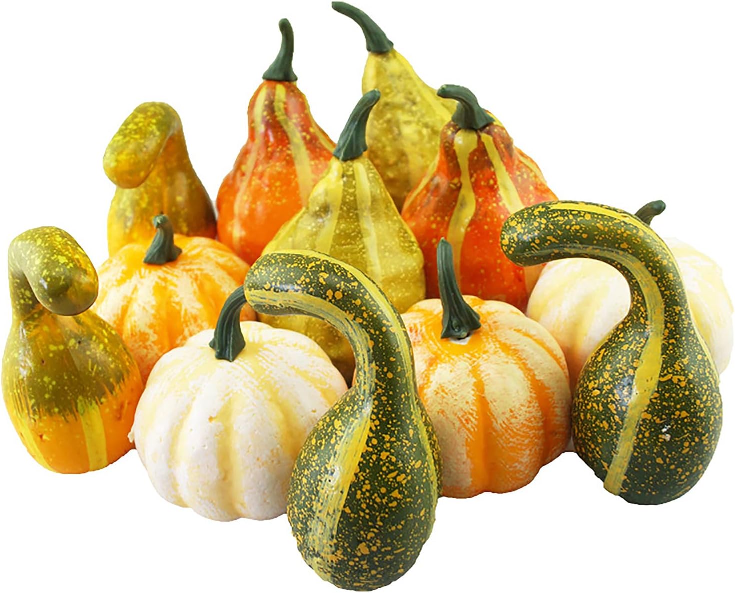 DAMEING 12Pcs Artificial Pumpkins and Gourds for Home Decoration