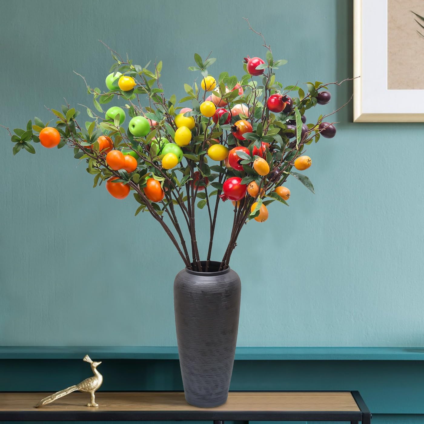 Woration 374 Inch Artificial Lemon Branches 3pcs