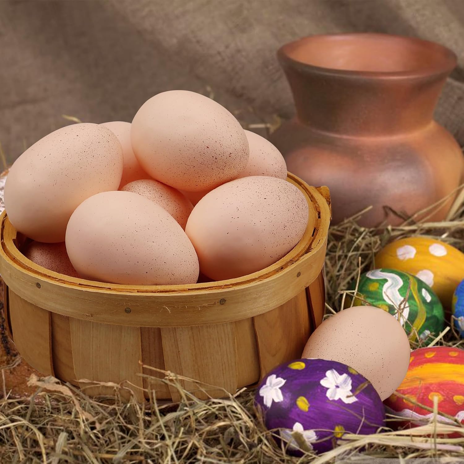 Lorigun 10pcs Artificial Egg Fake Food Decor Theater Prop