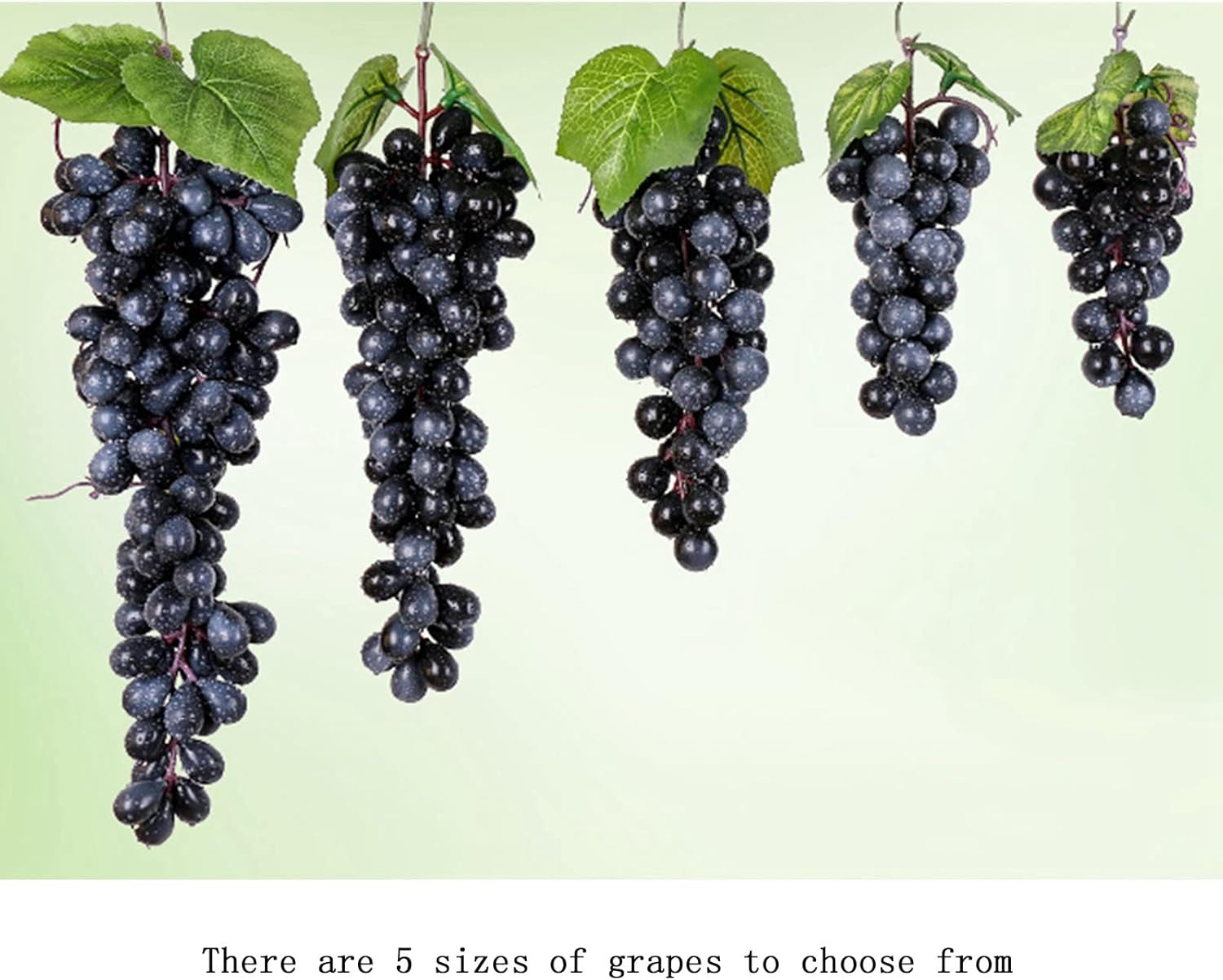 Bairdish 2 Bunches Black Rubber Grapes Artificial Fruit