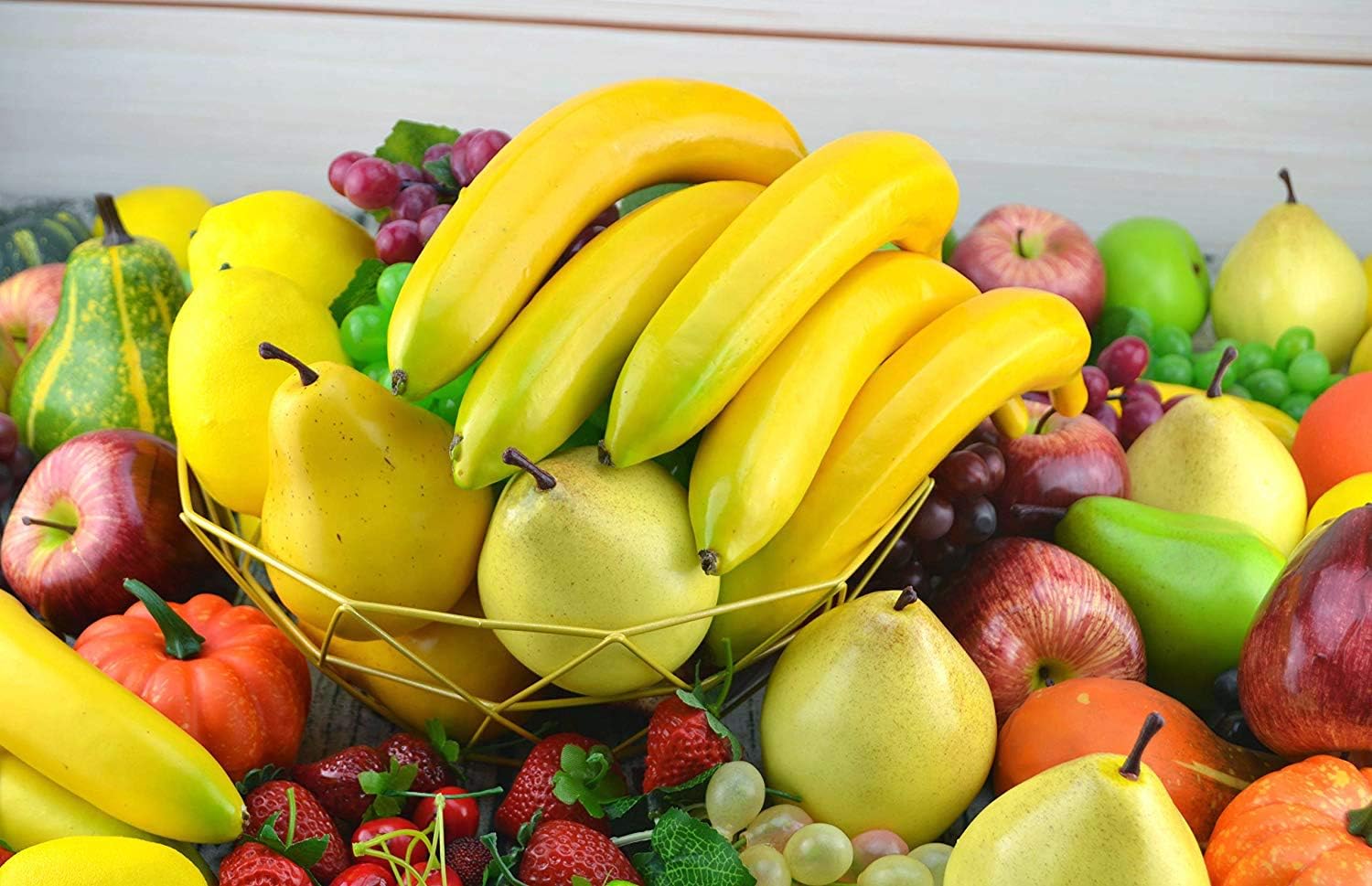 JEDFORE Artificial Yellow Bananas 12pc Lifelike Decoration