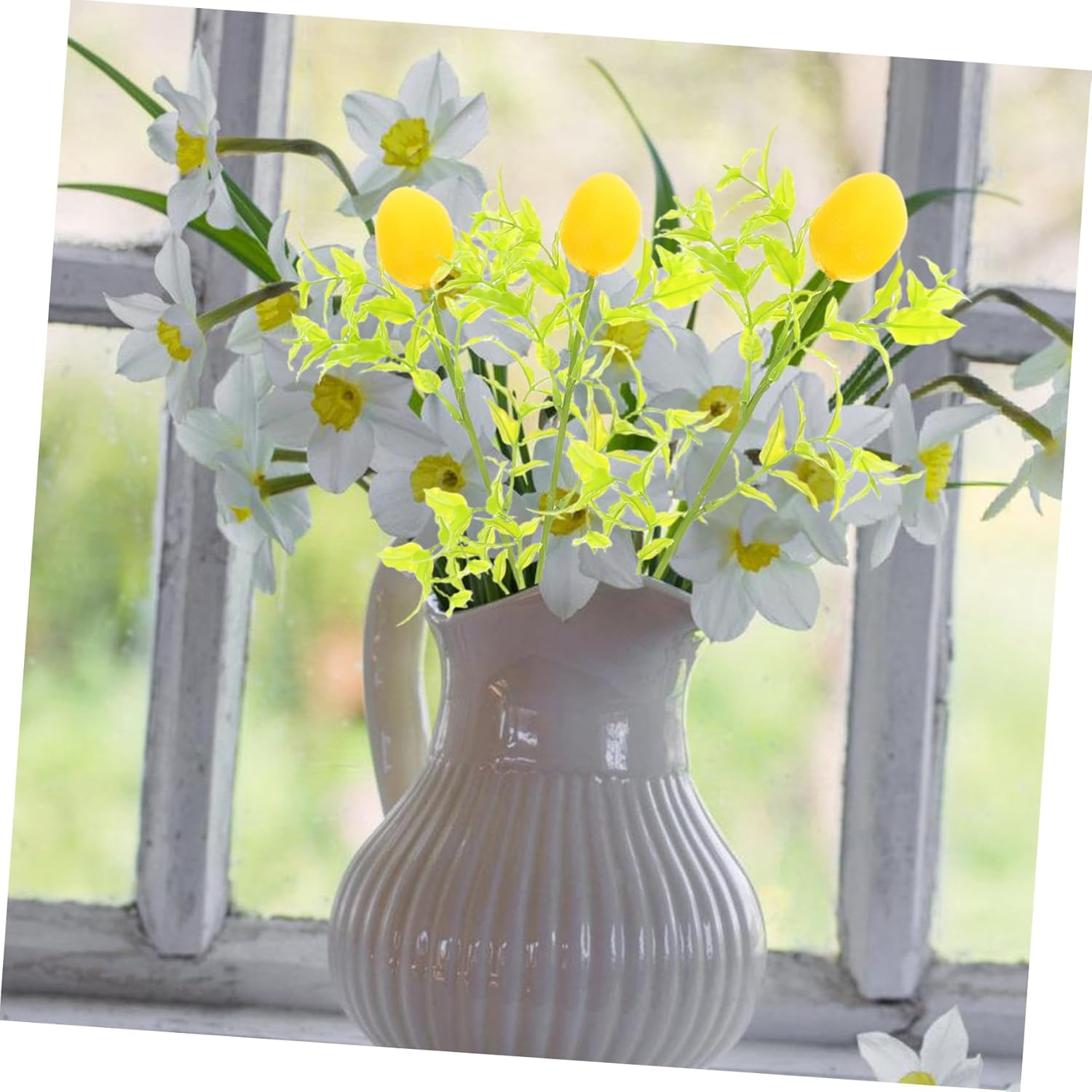 6pcs Lifelike Foam Lemon Cuttings for Home Decor