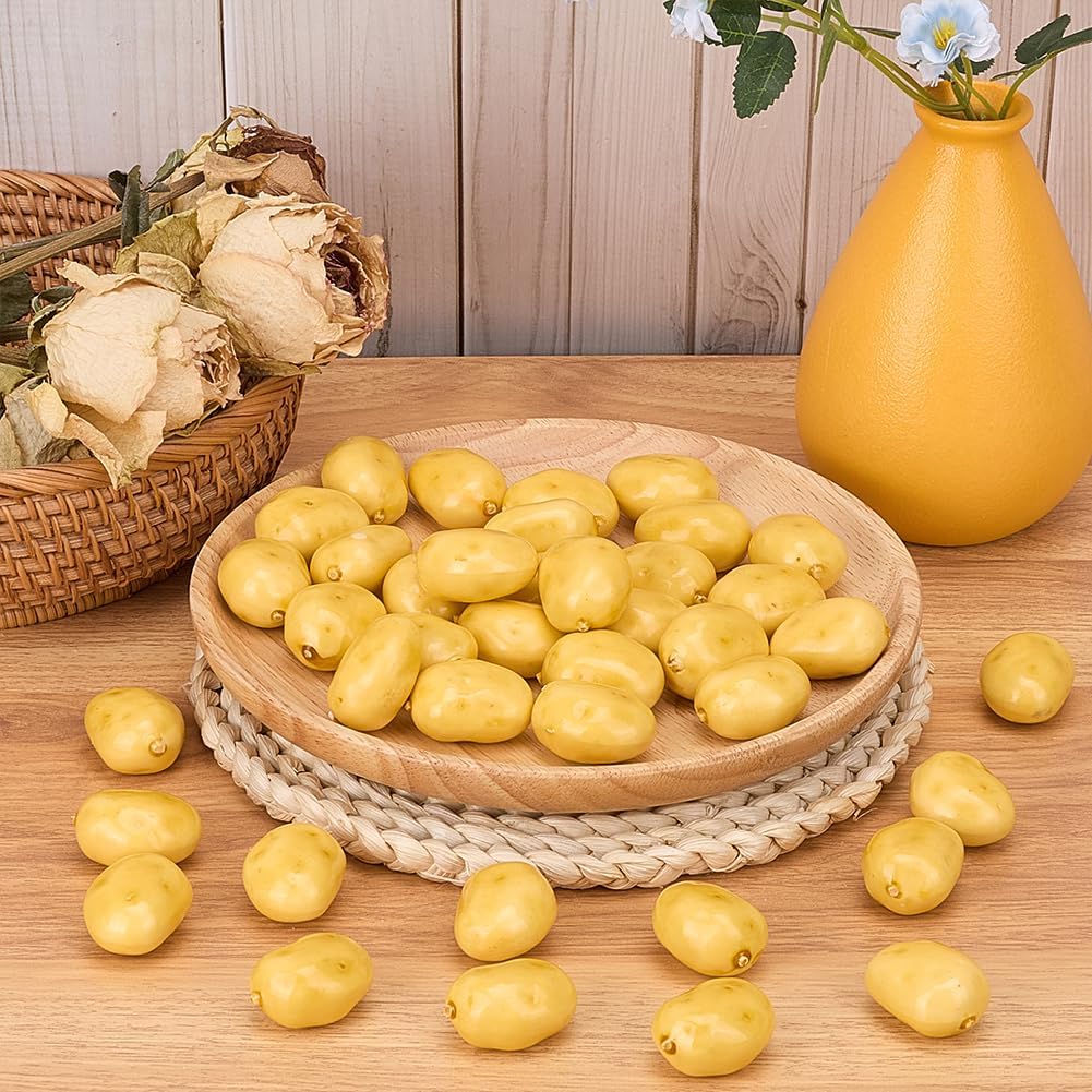 GORGECRAFT 40Pcs Artificial Foam Potatoes Decor Food