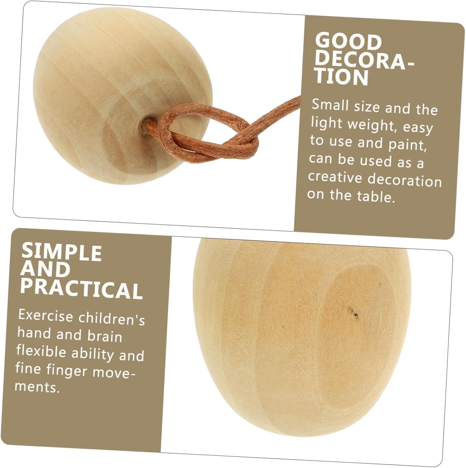 4pcs Unpainted Wooden Fruit Ornaments DIY Kit for Home and Kitchen