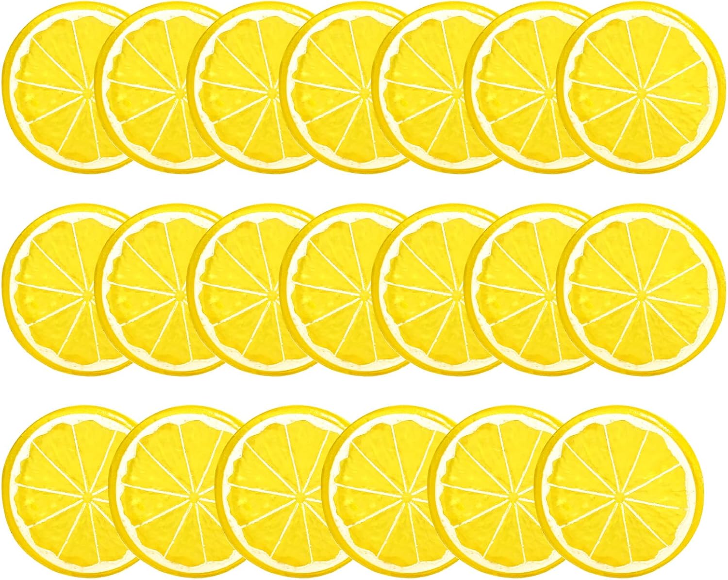 20PCS Yellow Artificial Lemon Slices for Home Wedding Photography