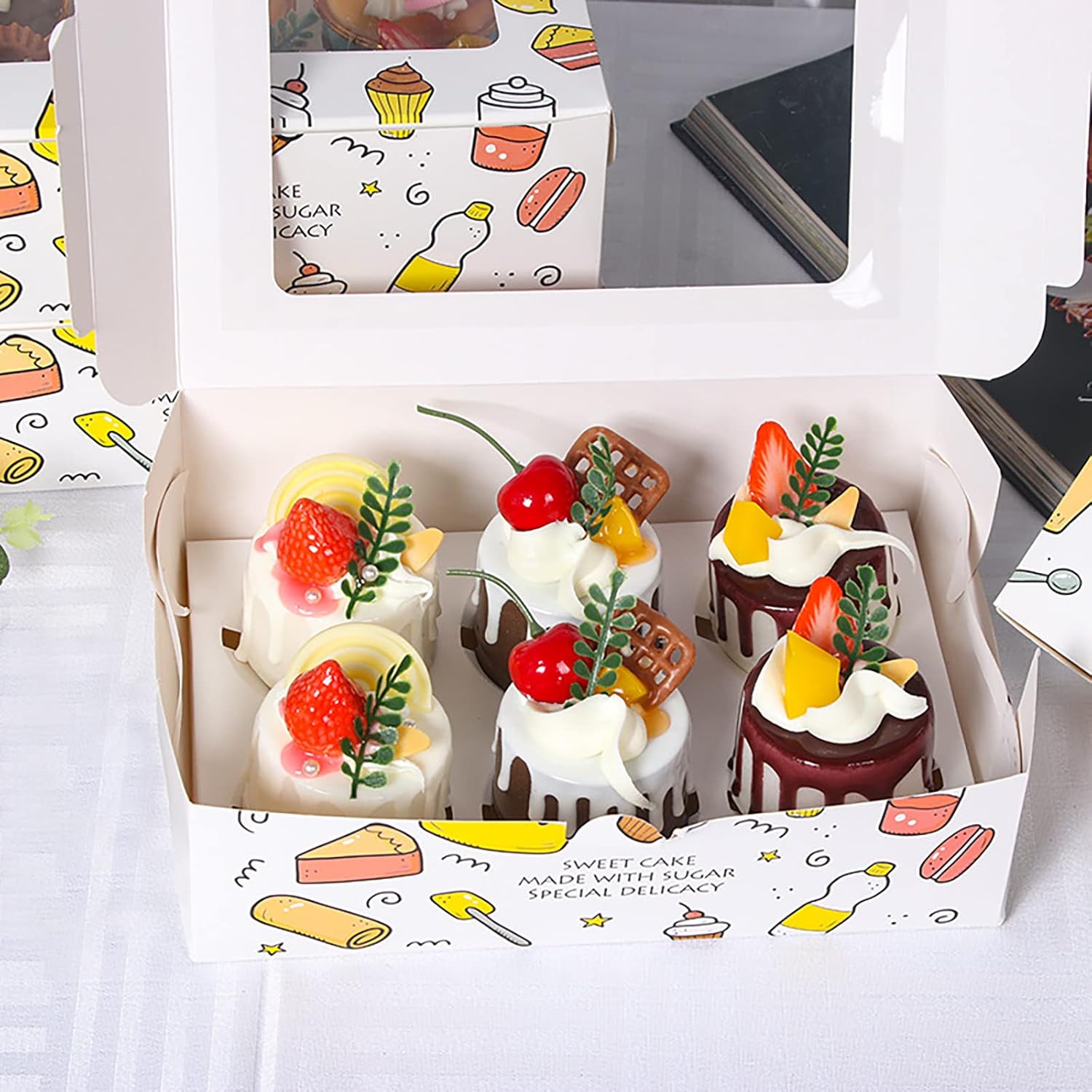 6 Piece Artificial Cupcake Decor for Display and Photography