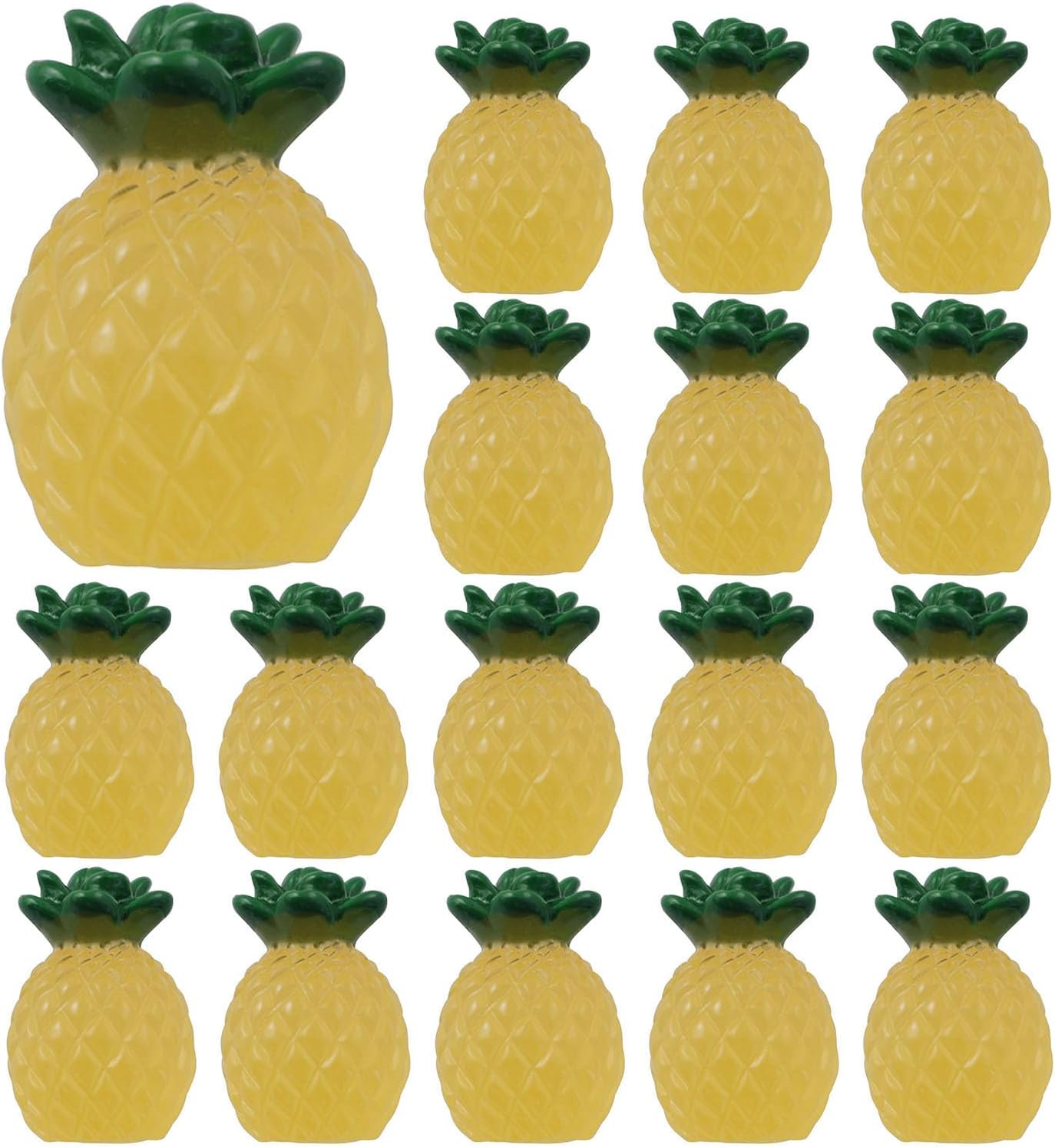 Glow in the Dark Resin Pineapple Decorations 32PCS