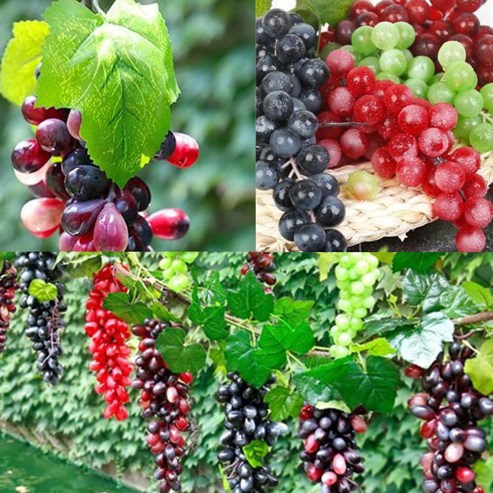 4 Bunches Artificial Grapes for Decoration