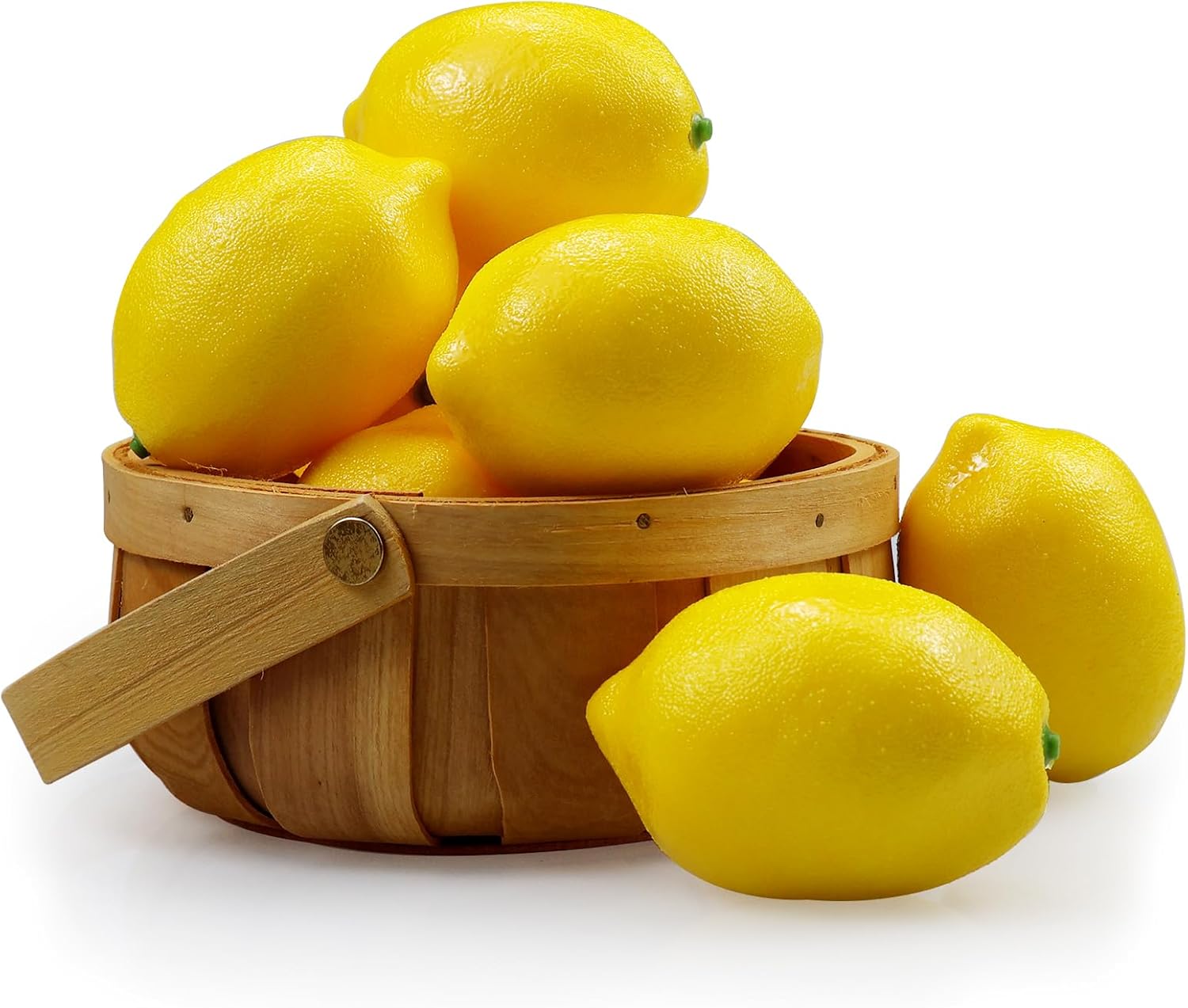 12 Pcs Fake Yellow Lemons Artificial Fruit Decor