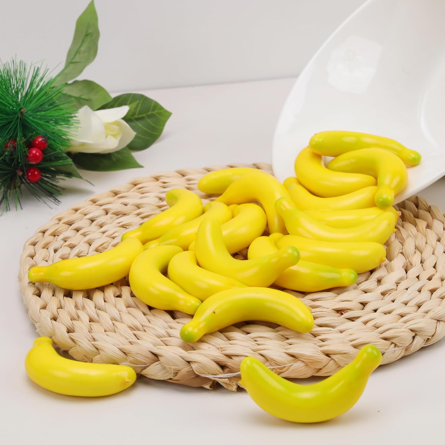 Gresorth 25pcs Lifelike Mini Banana Artificial Decoration