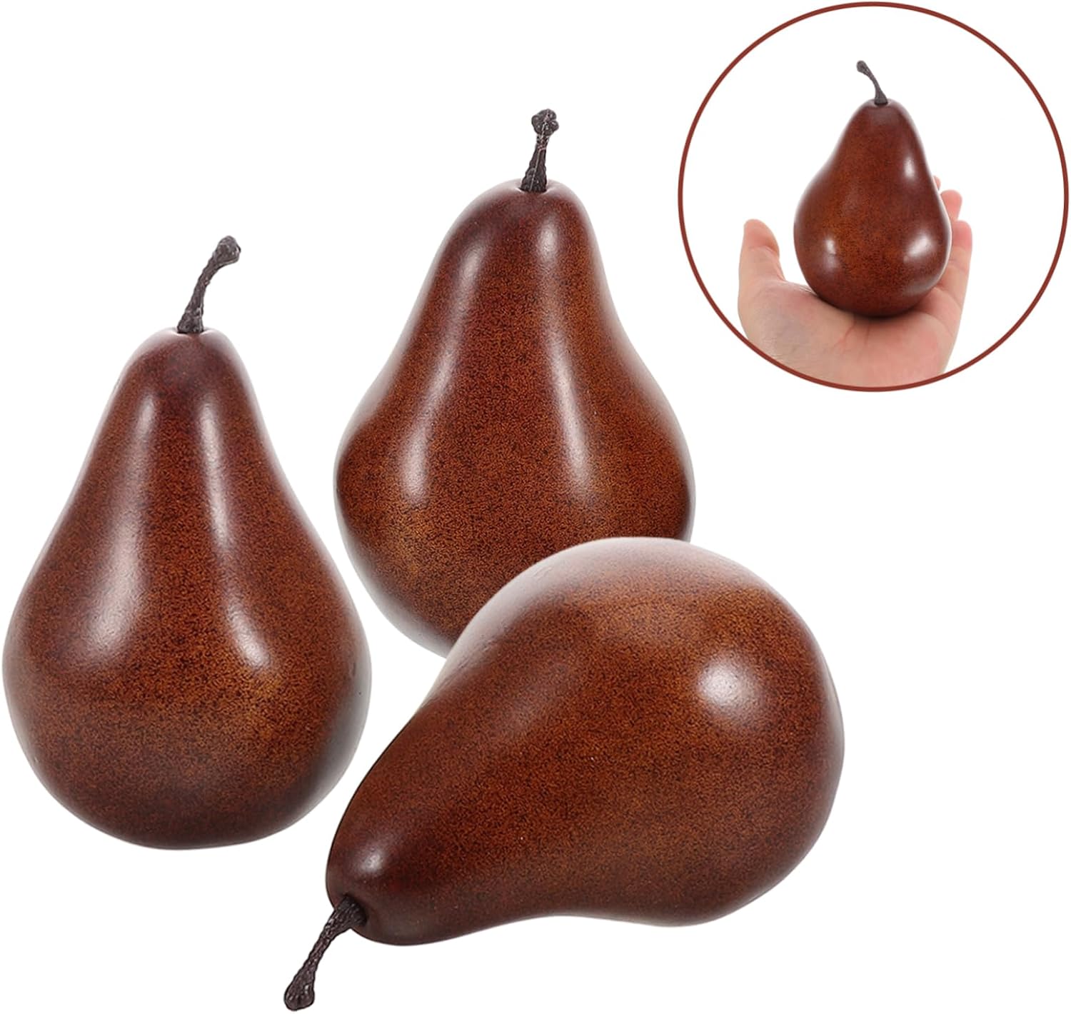 ABOOFAN 3pcs Fake Pear Decorative Artificial Fruit Ornament