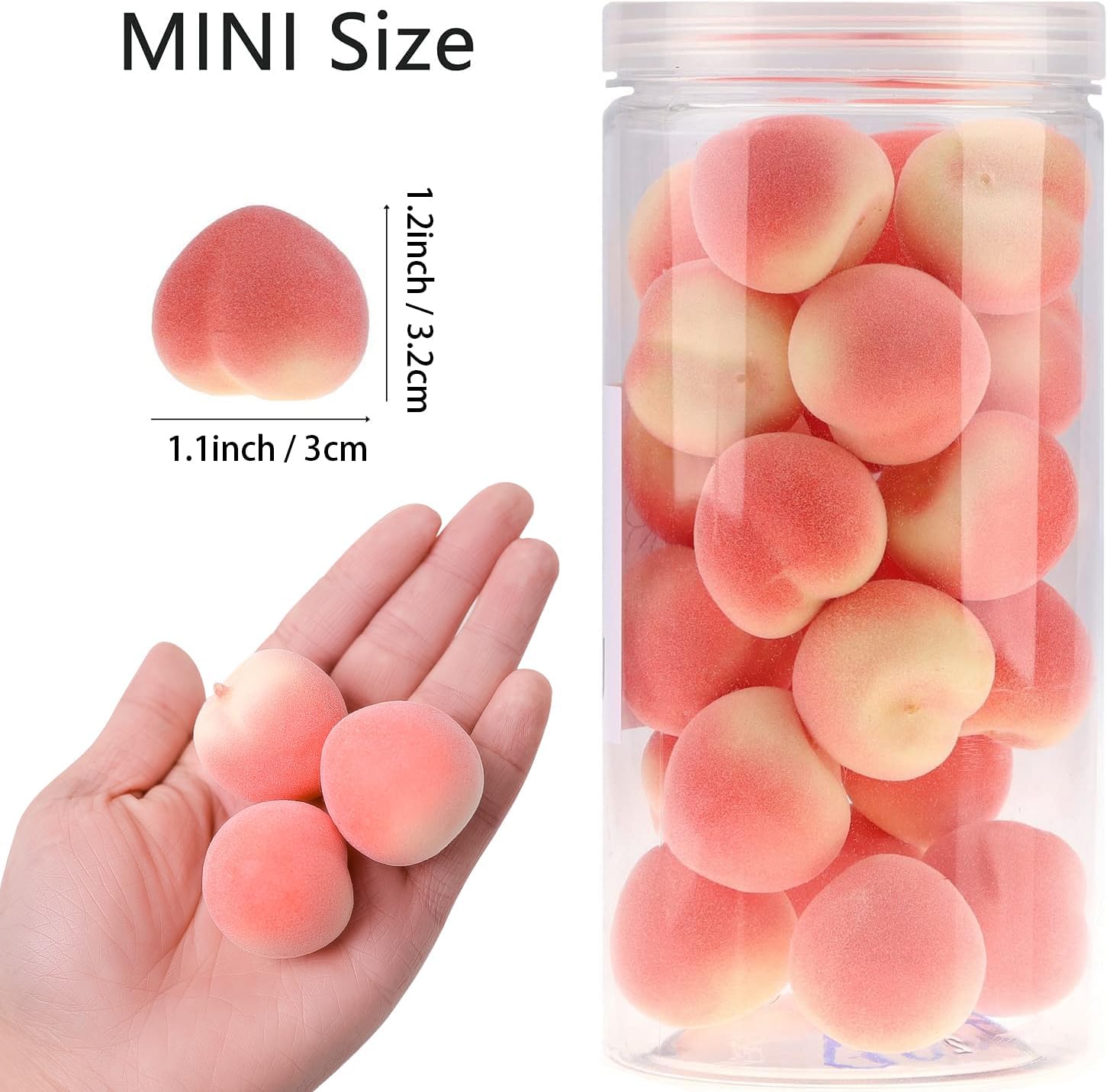 27 Pcs Mini Artificial Peach Fruits for Decoration