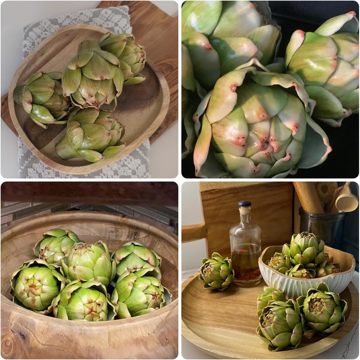 Meiwlong 6Pcs Yellow Artificial Artichokes Decorations