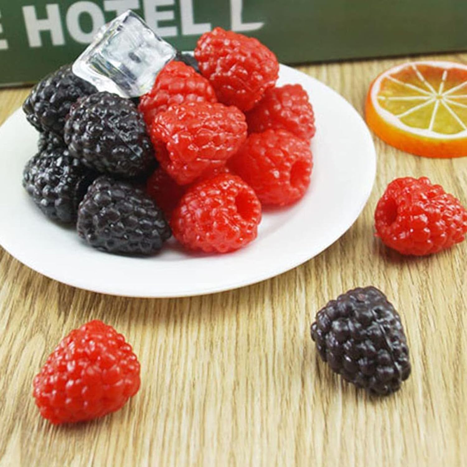 40 PCS Artificial Raspberry Photo Decor Prop