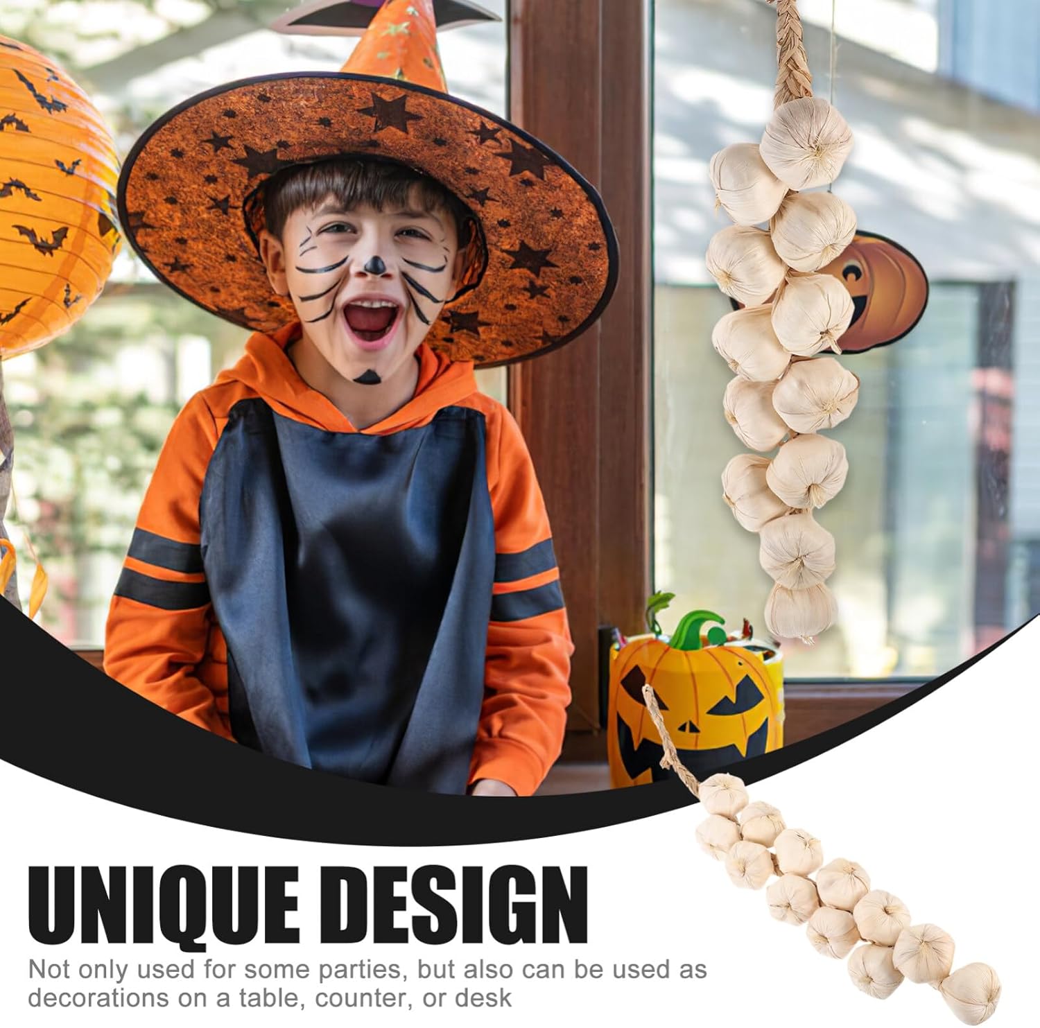 Cabilock Artificial Garlic String Halloween Decor