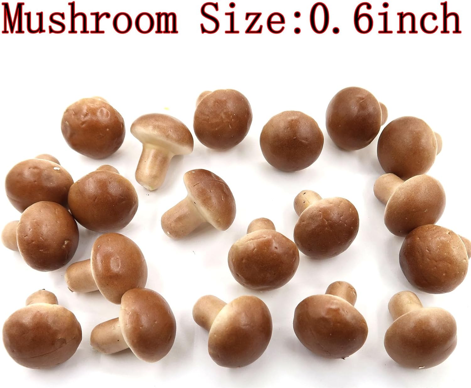 20Pcs Realistic Artificial Gray Mushroom Decor