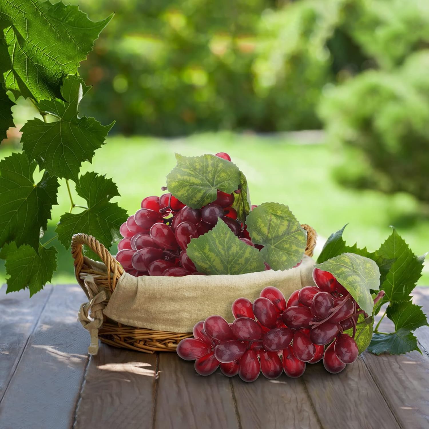 Woration Artificial Grape Bundles with Vines