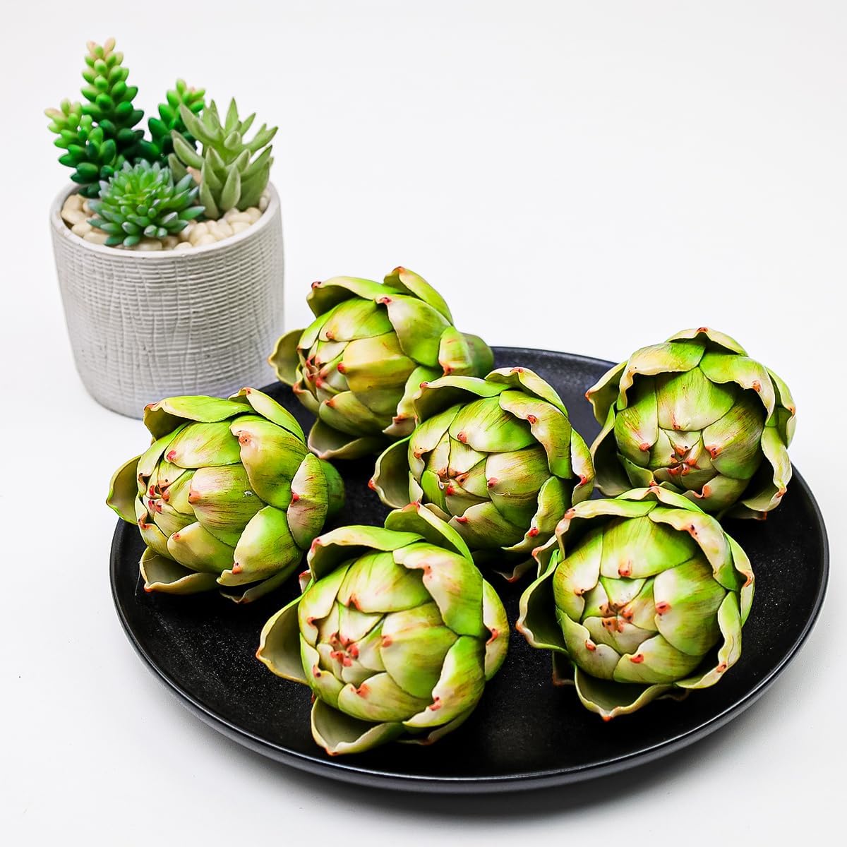 6pcs Realistic Artificial Artichoke Decor Green