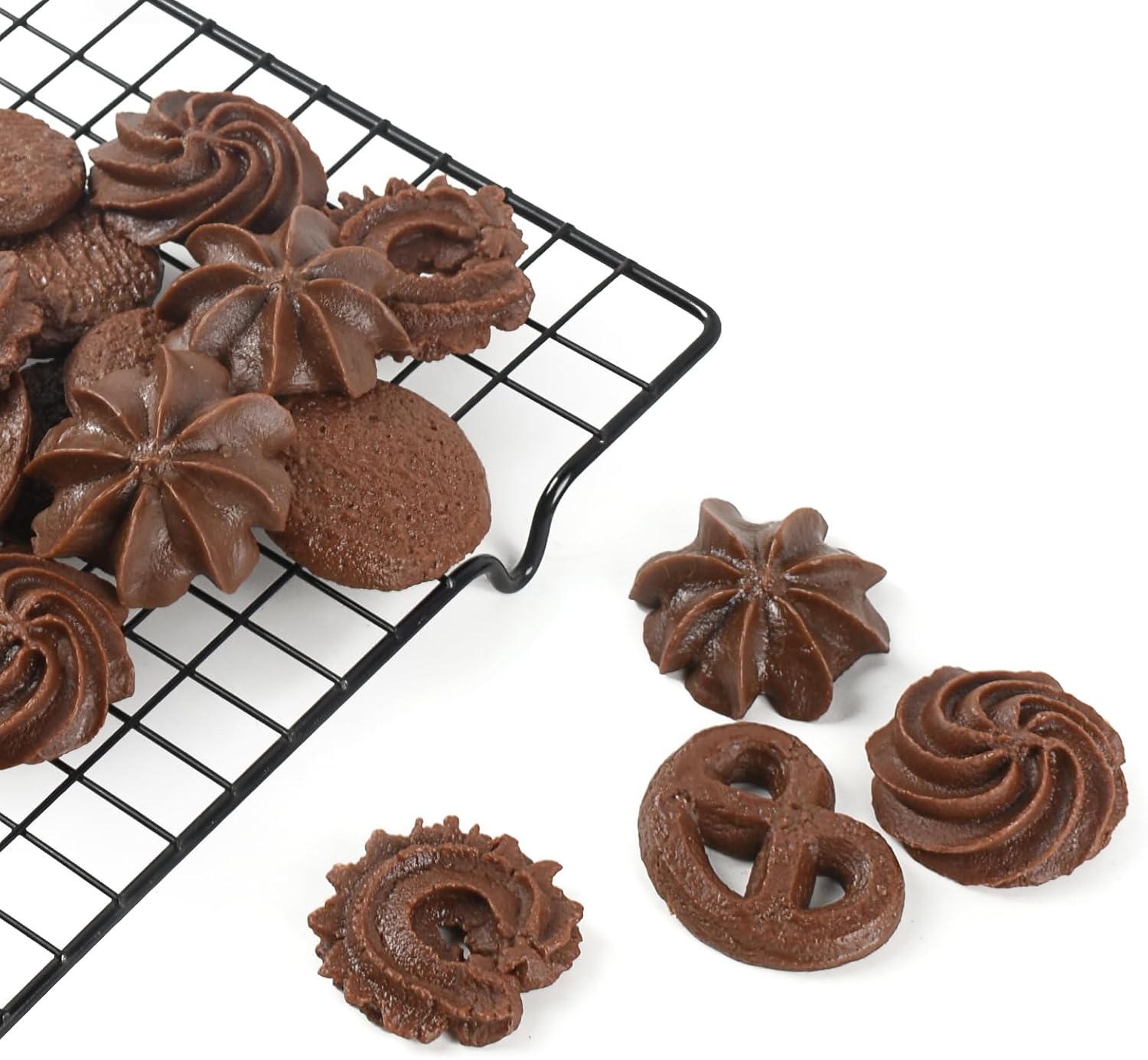 Luckforest Realistic Artificial Chocolate Cookies 18 Pcs Display Set